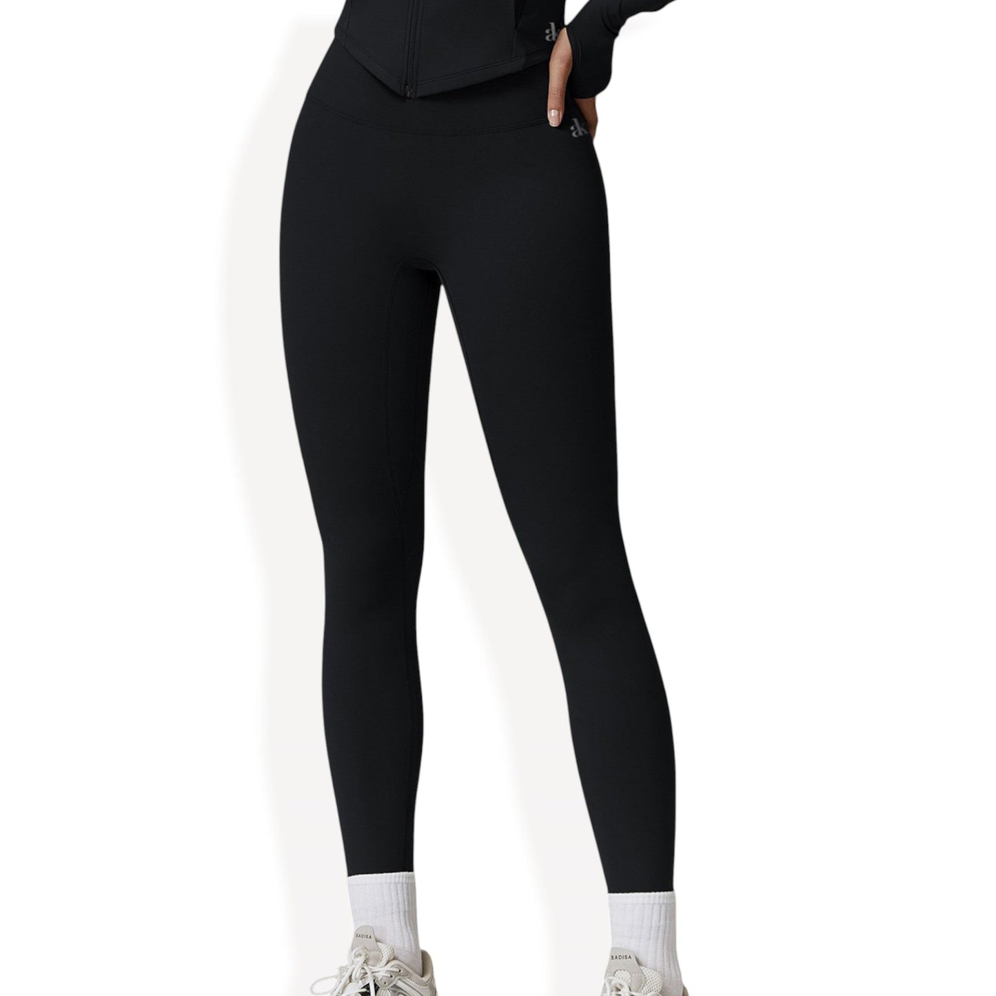 Women's High-Waisted Ribbed Fitness Leggings
