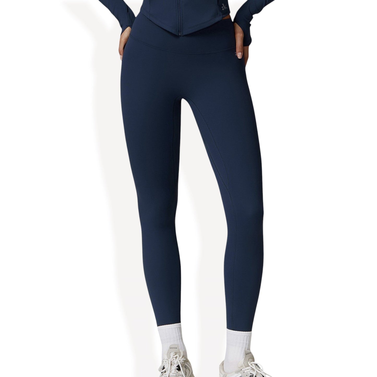Women's High-Waisted Ribbed Fitness Leggings