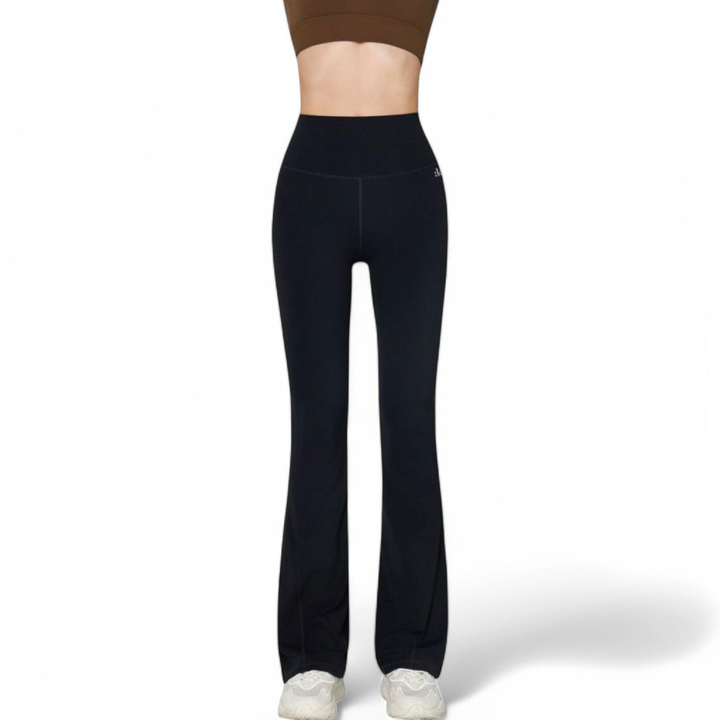 High-Waist Flared Leggings with Stretch Fabric and Contoured Fit