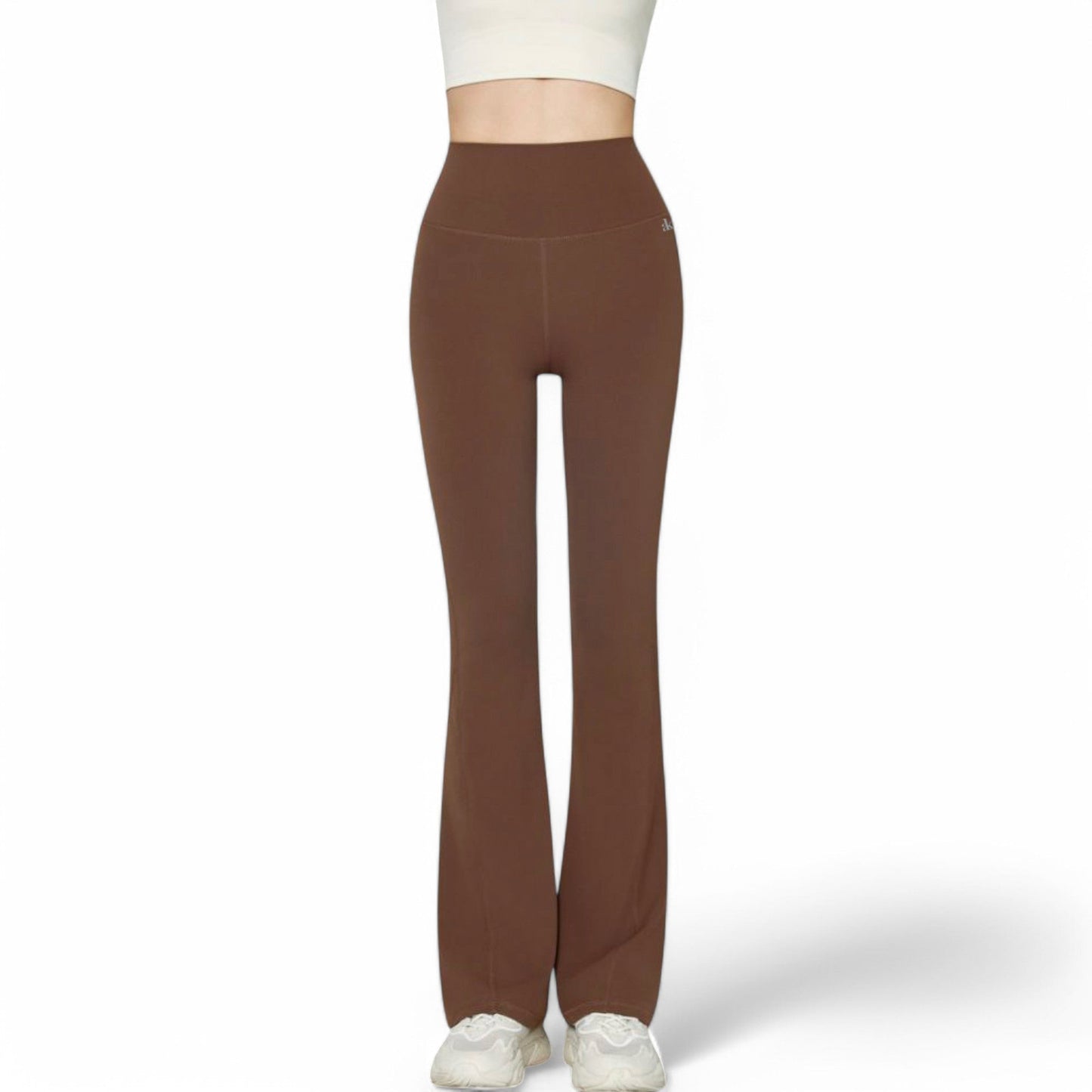 High-Waist Flared Leggings with Stretch Fabric and Contoured Fit