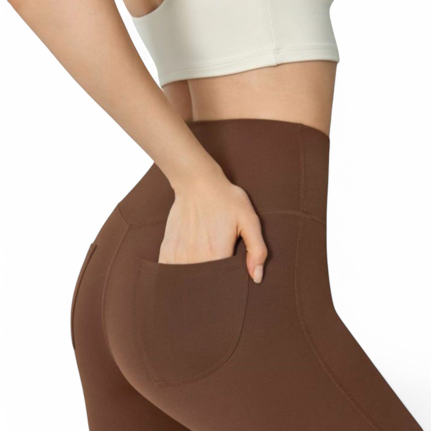 High-Waist Flared Leggings with Stretch Fabric and Contoured Fit
