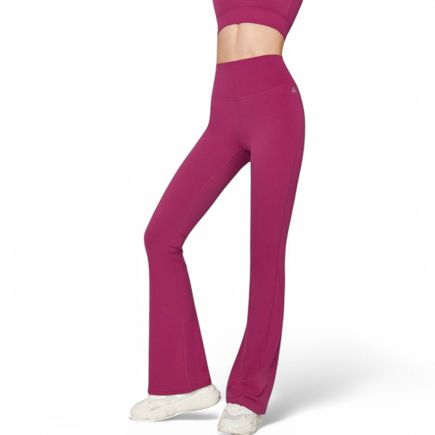 High-Waist Flared Leggings with Stretch Fabric and Contoured Fit