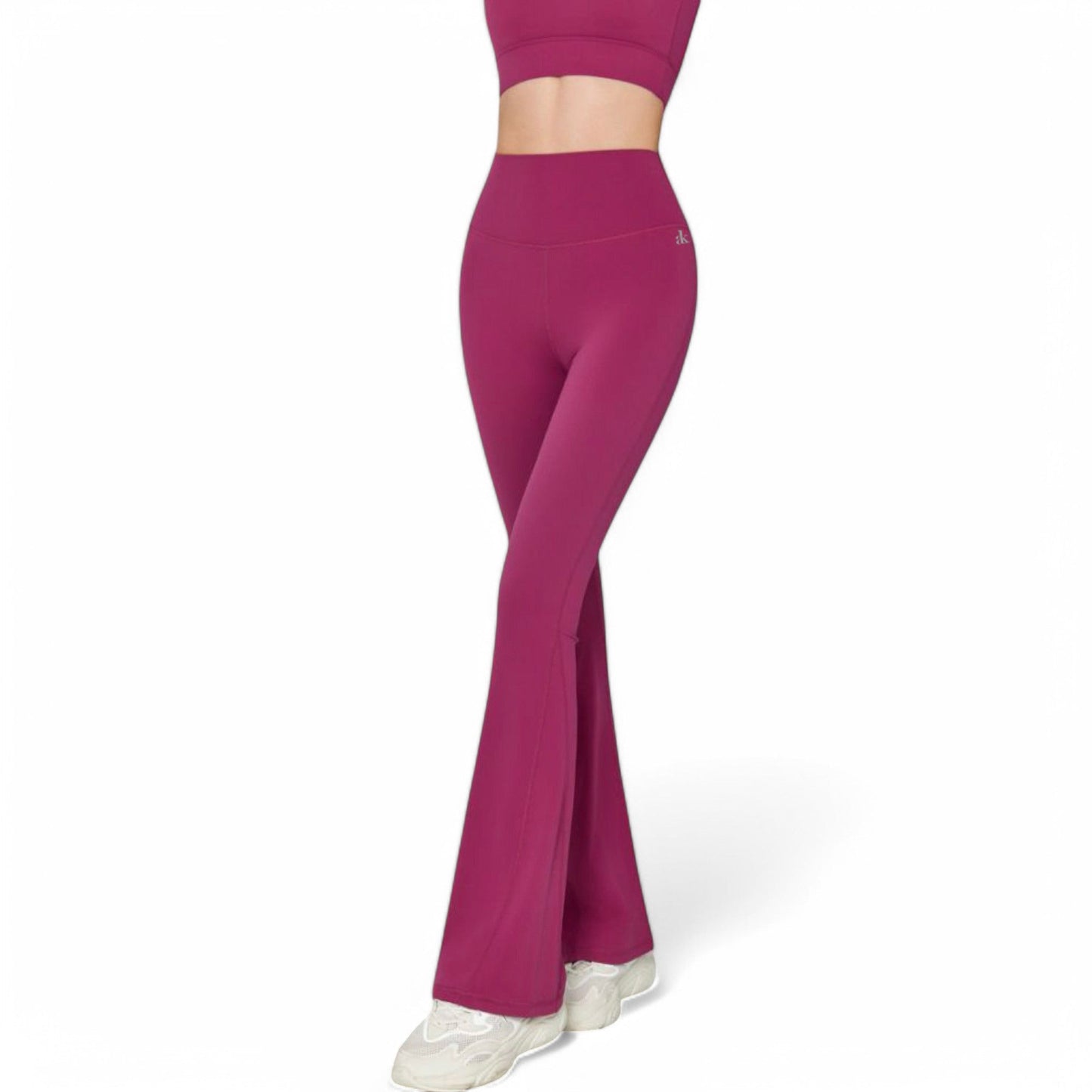 High-Waist Flared Leggings with Stretch Fabric and Contoured Fit