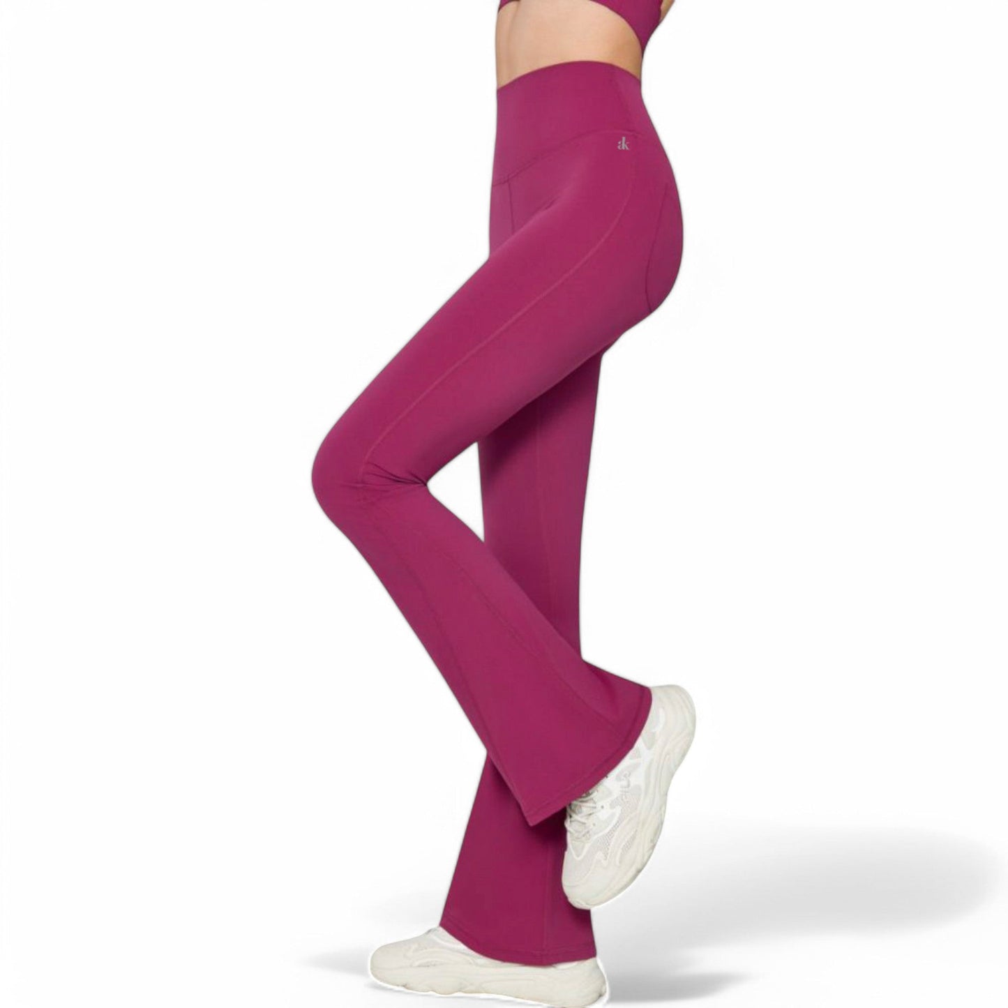 High-Waist Flared Leggings with Stretch Fabric and Contoured Fit