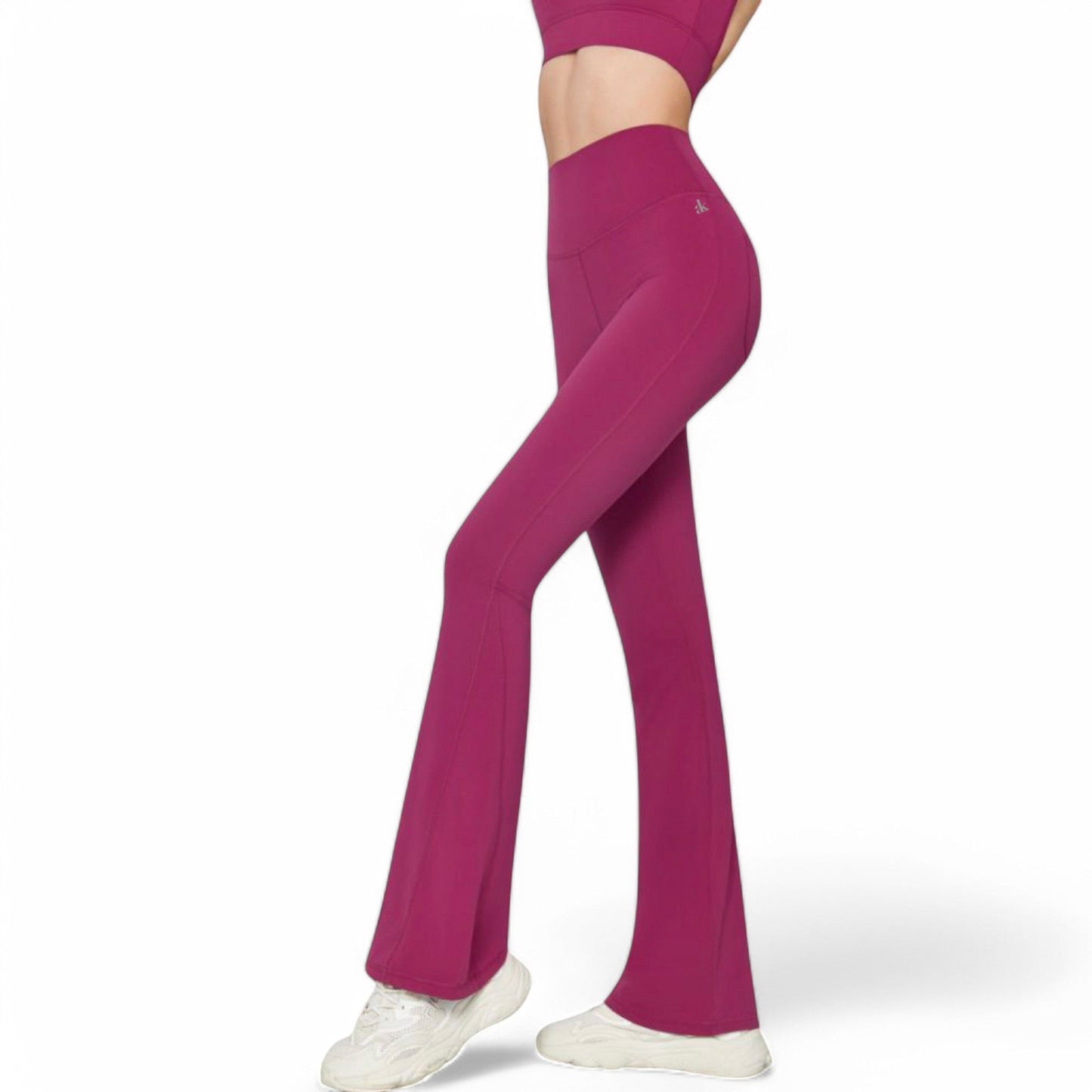 High-Waist Flared Leggings with Stretch Fabric and Contoured Fit