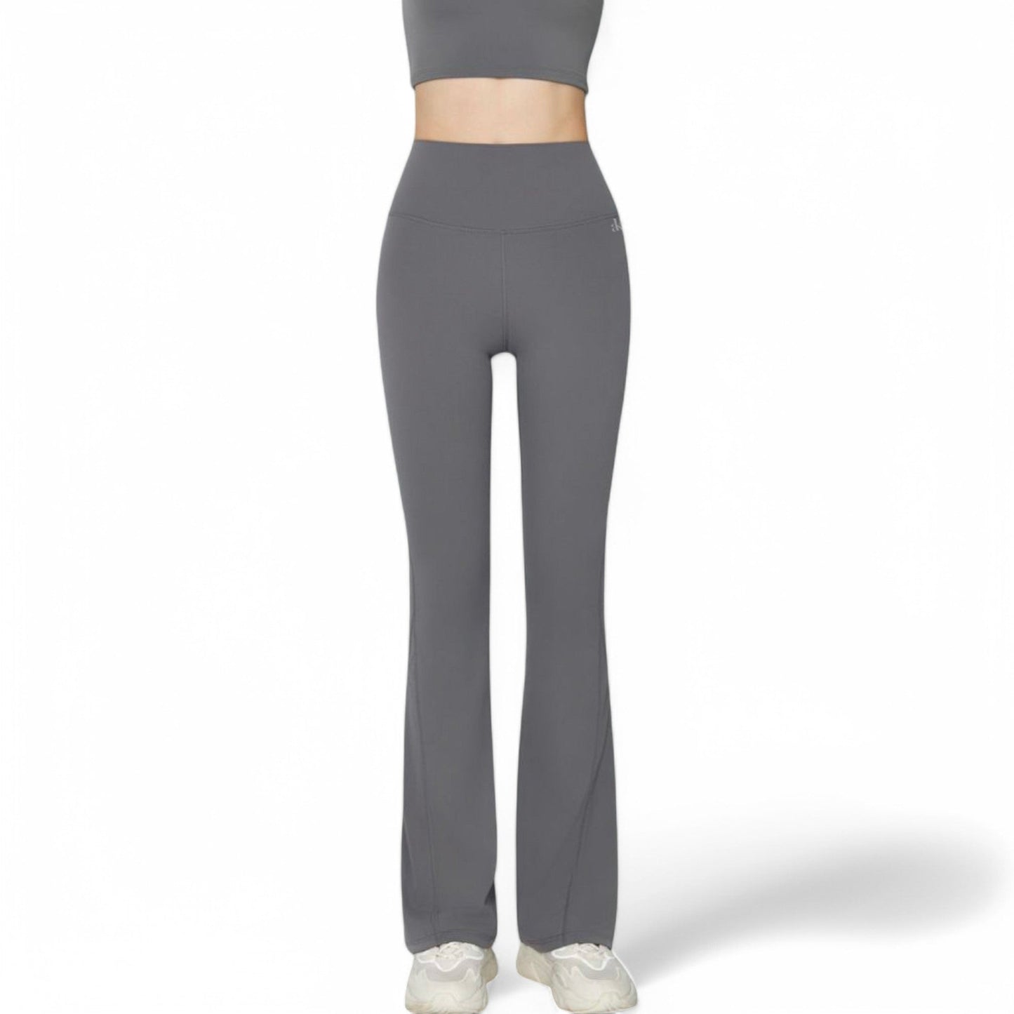 High-Waist Flared Leggings with Stretch Fabric and Contoured Fit