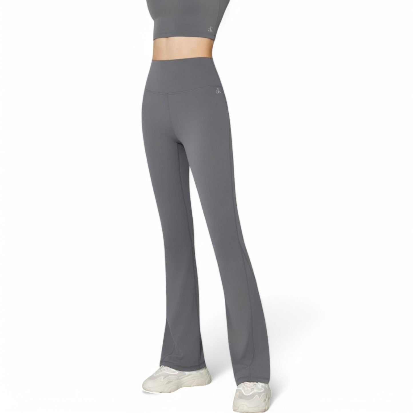 High-Waist Flared Leggings with Stretch Fabric and Contoured Fit