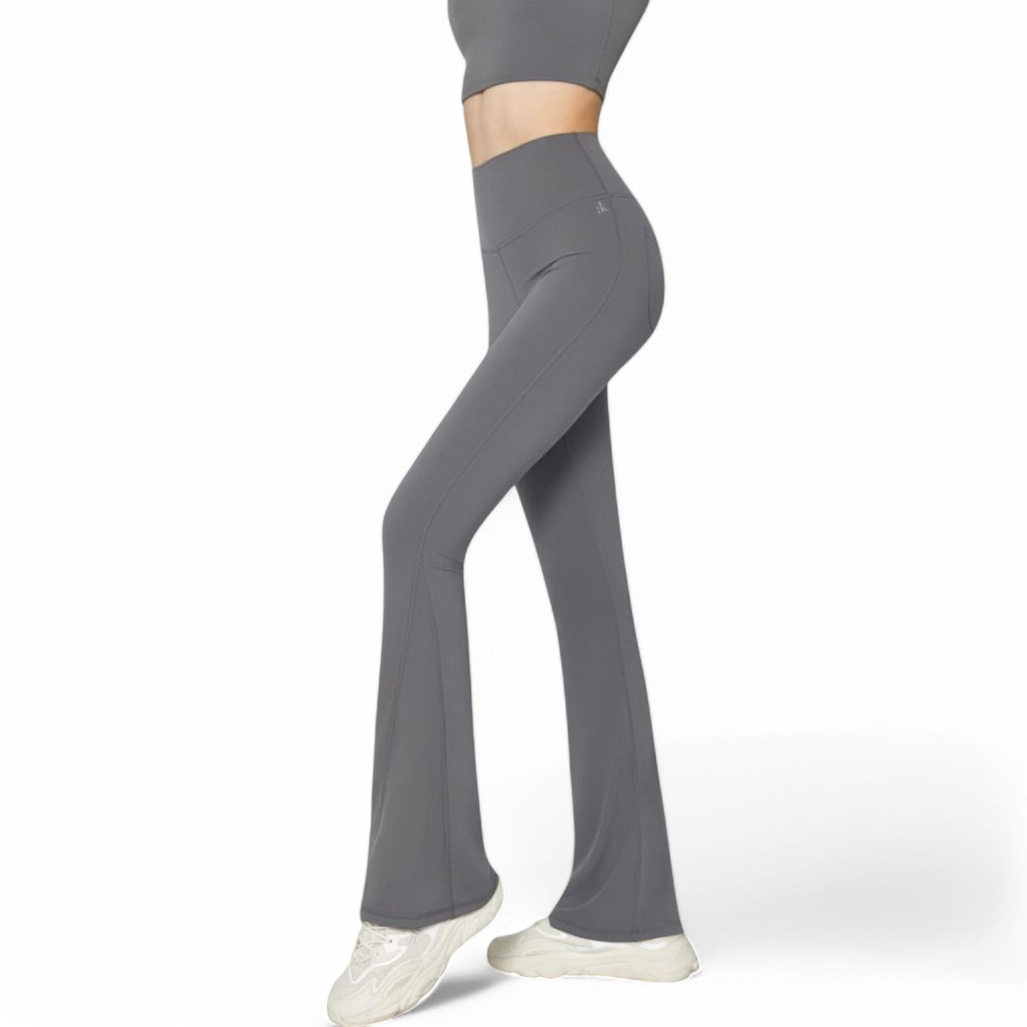High-Waist Flared Leggings with Stretch Fabric and Contoured Fit