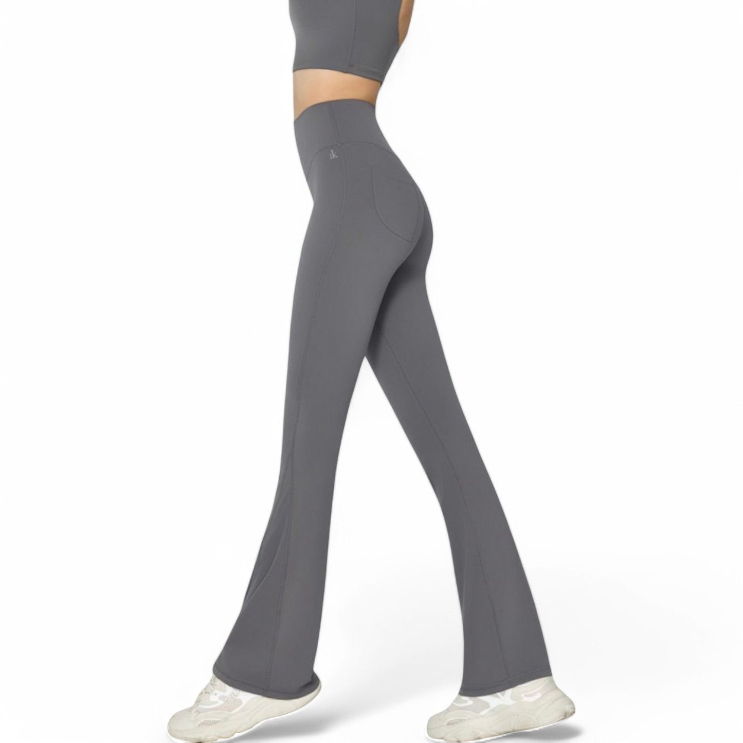 High-Waist Flared Leggings with Stretch Fabric and Contoured Fit