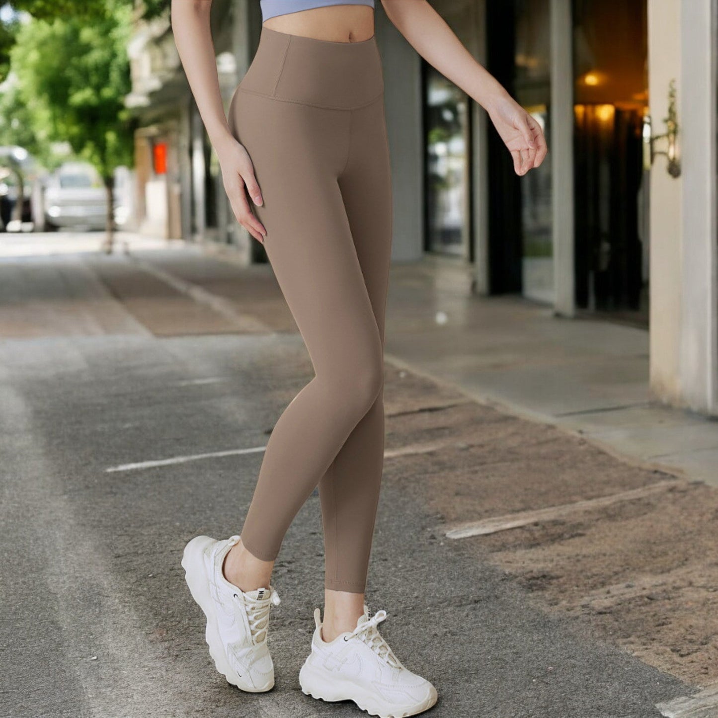 High Waist Compression Leggings with Full Coverage