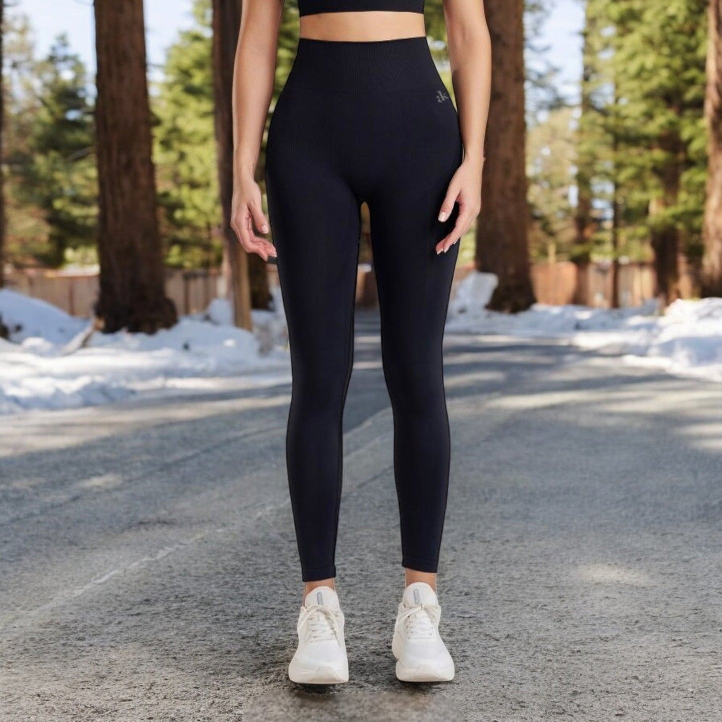 Women's High Waist Ribbed Leggings with Seamless Fit