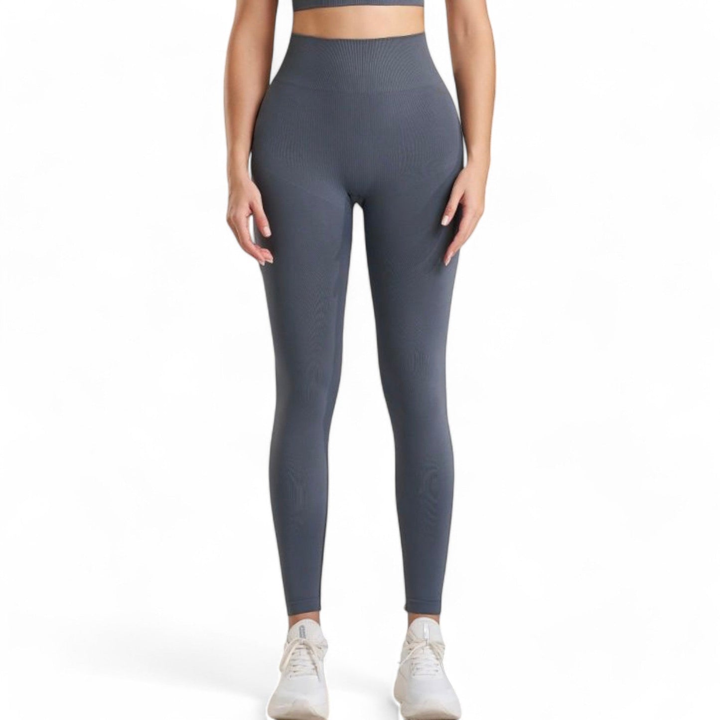 Women's High Waist Ribbed Leggings with Seamless Fit