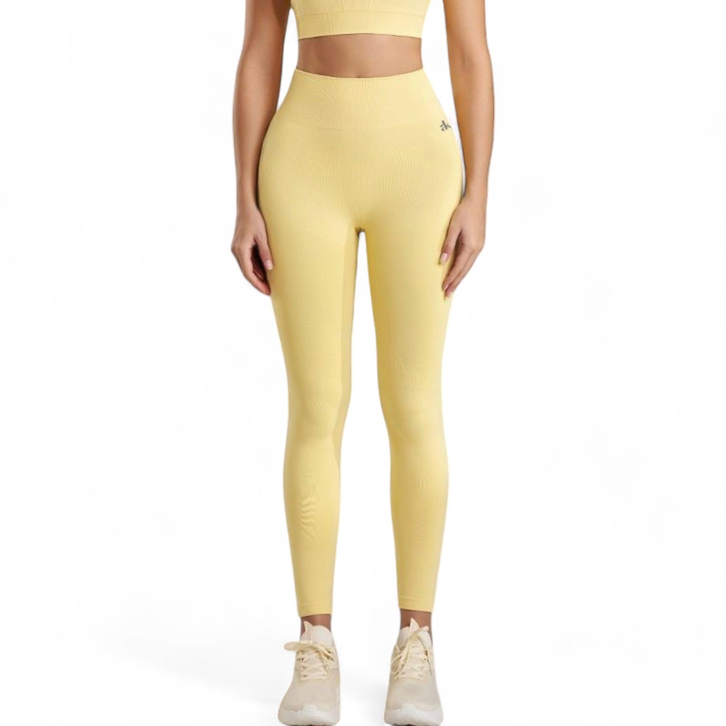 Women's High Waist Ribbed Leggings with Seamless Fit
