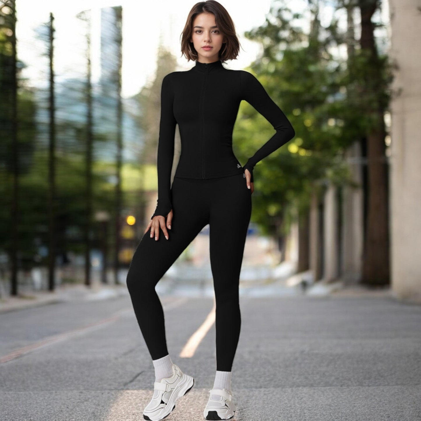Long Sleeve Zip-Up Activewear Jacket