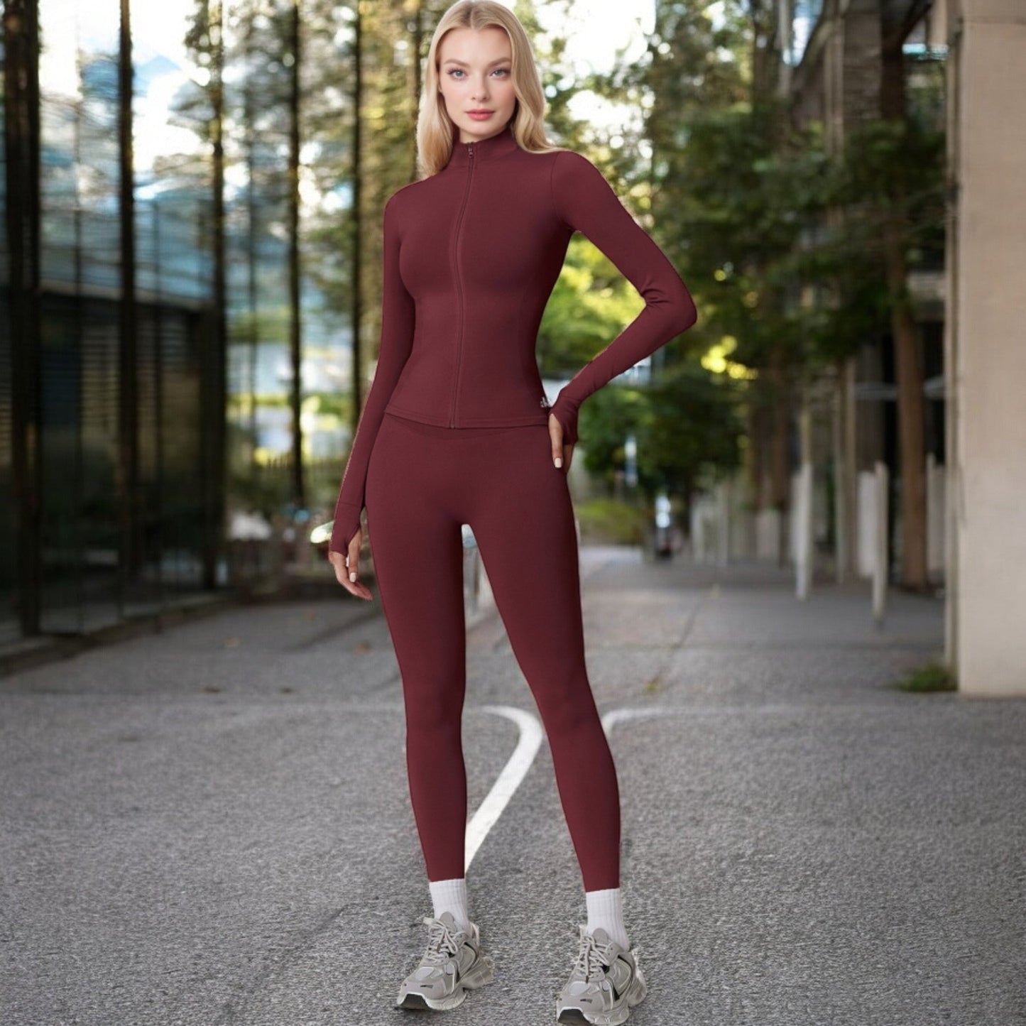 Long Sleeve Zip-Up Activewear Jacket