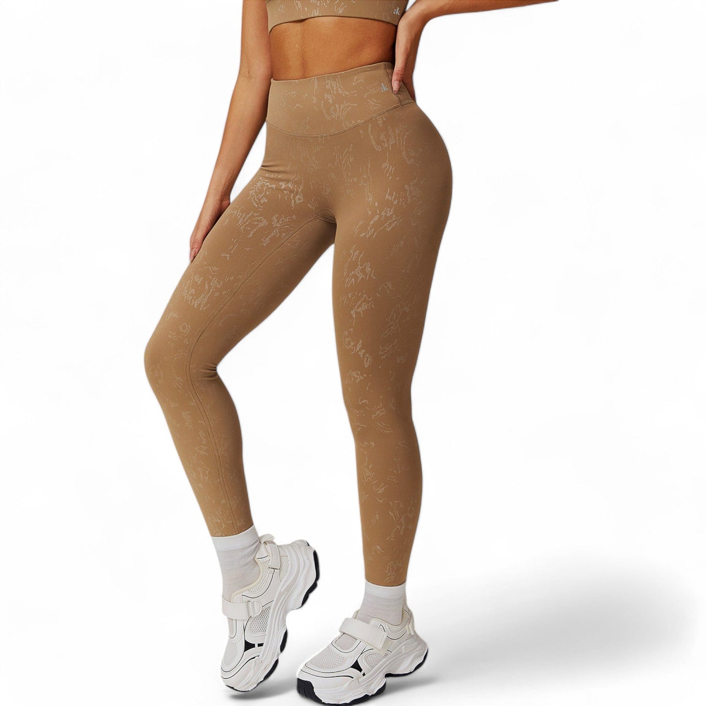 High-Waist Textured Seamless Leggings