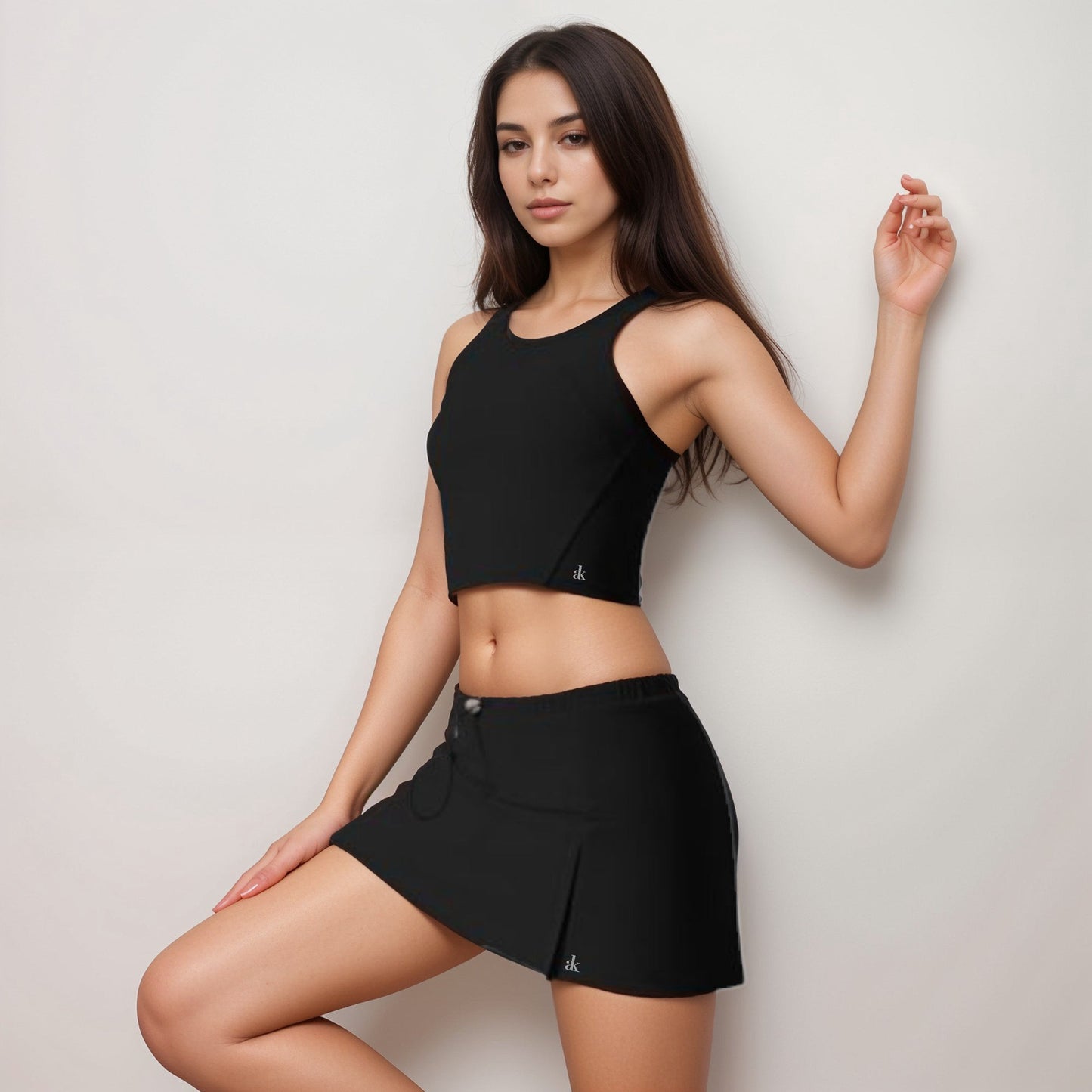Active Women's Athletic Skort with Side Pocket and Built-In Shorts