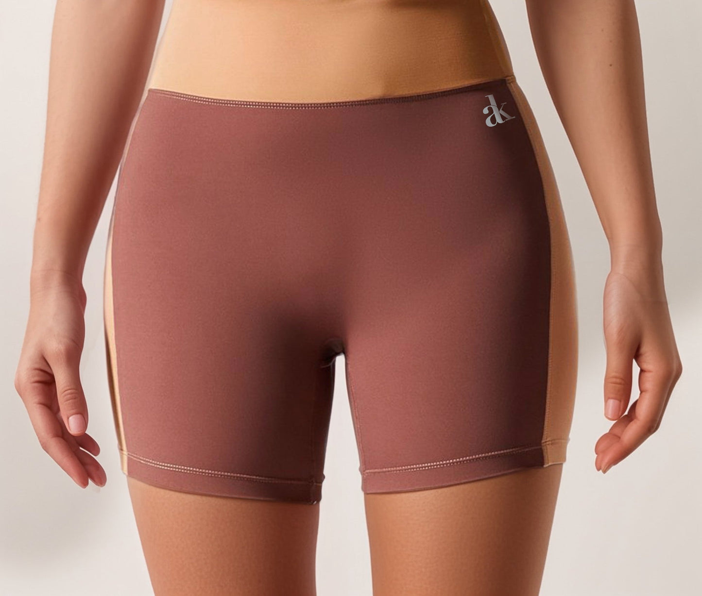 Active Women's High Waist Color Block Biker Shorts