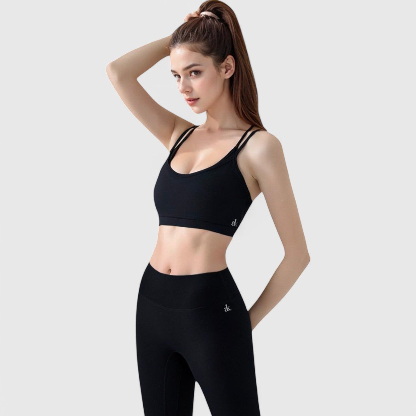 Active Women's Double Strap Scoop Neck Sports Bra