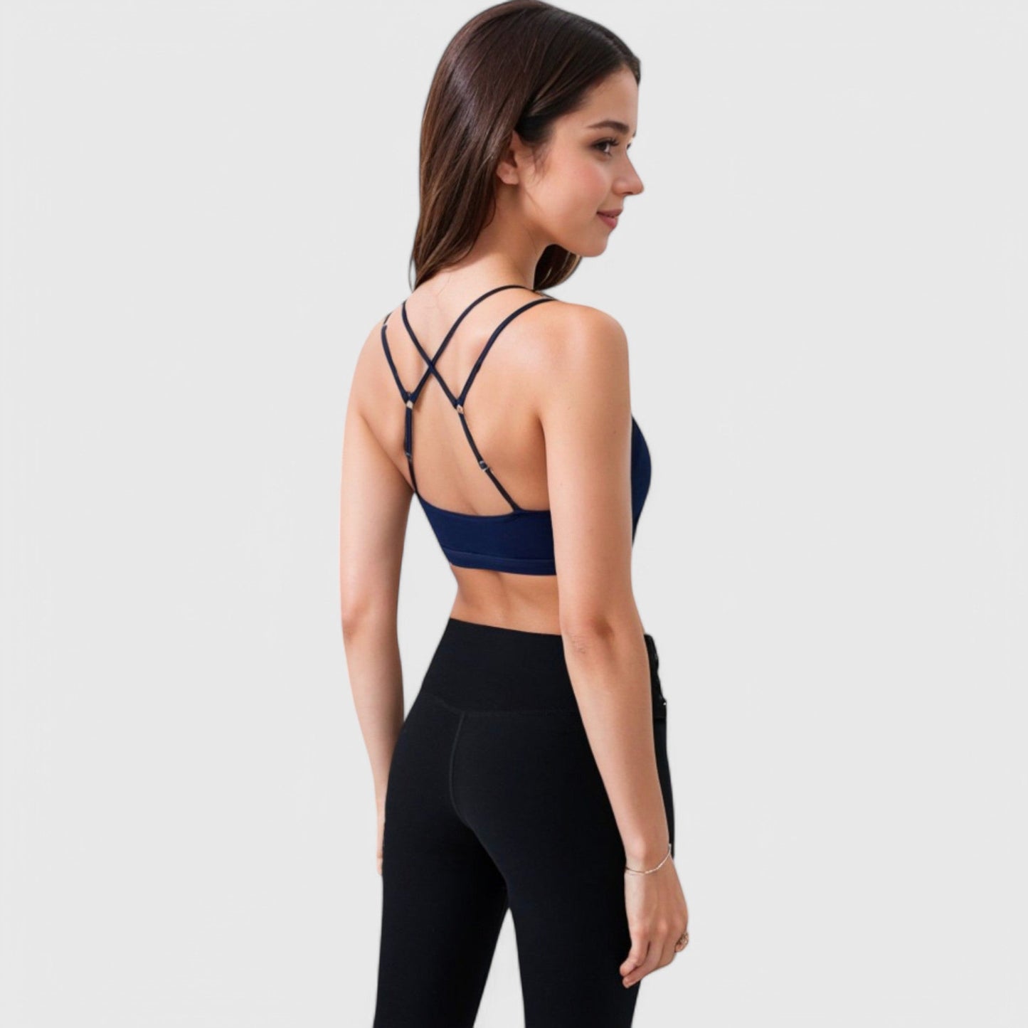 Active Women's Double Strap Scoop Neck Sports Bra