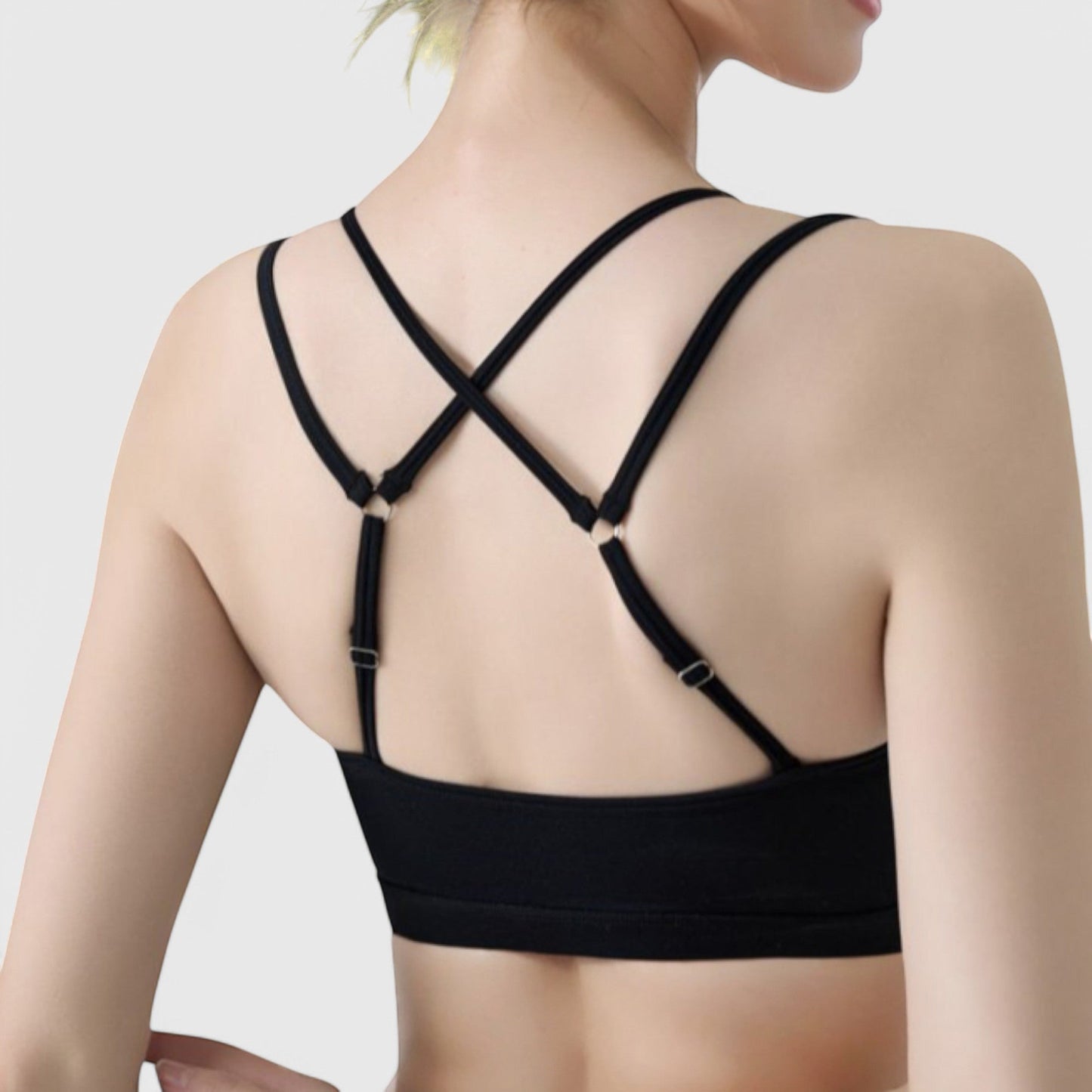 Active Women's Double Strap Scoop Neck Sports Bra