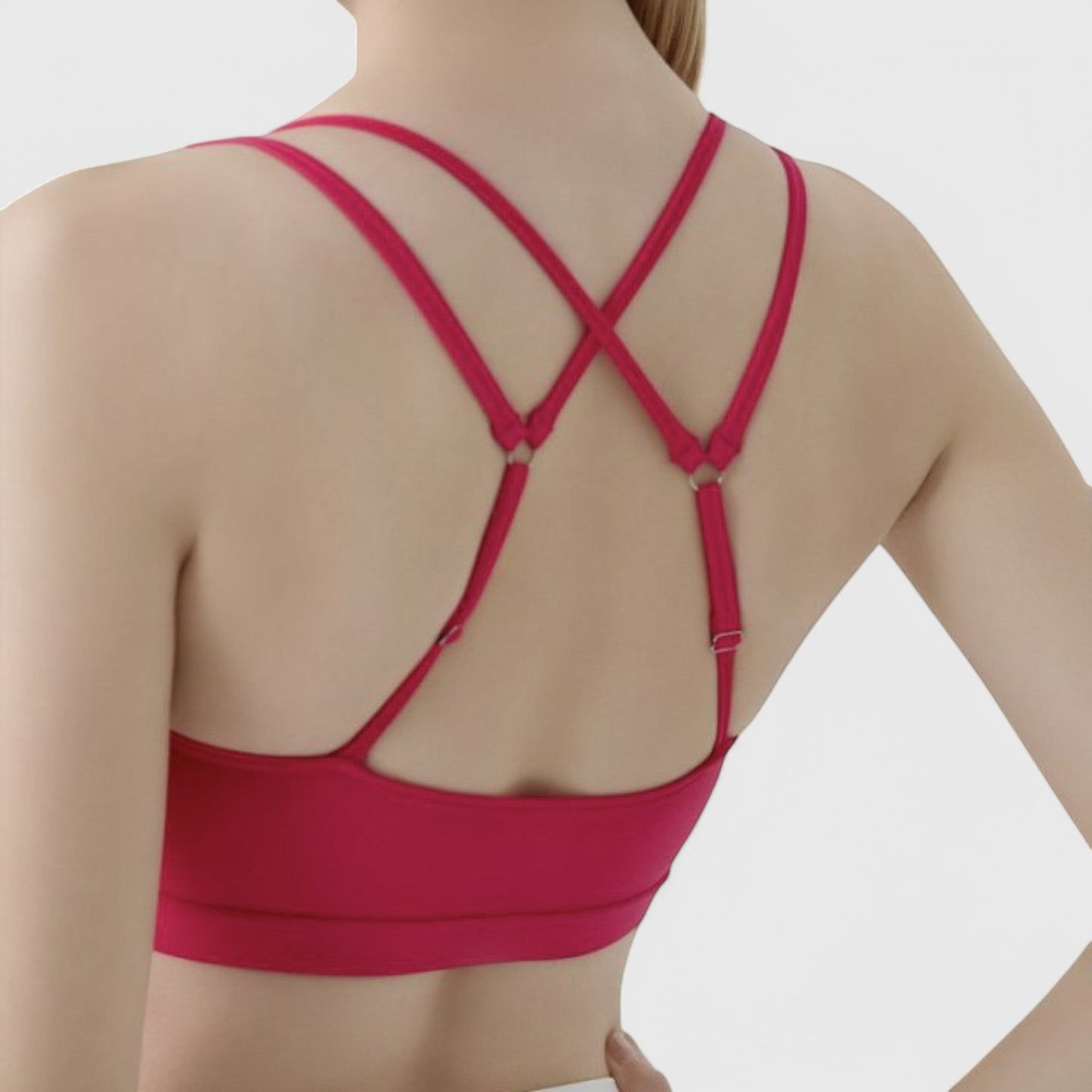 Active Women's Double Strap Scoop Neck Sports Bra