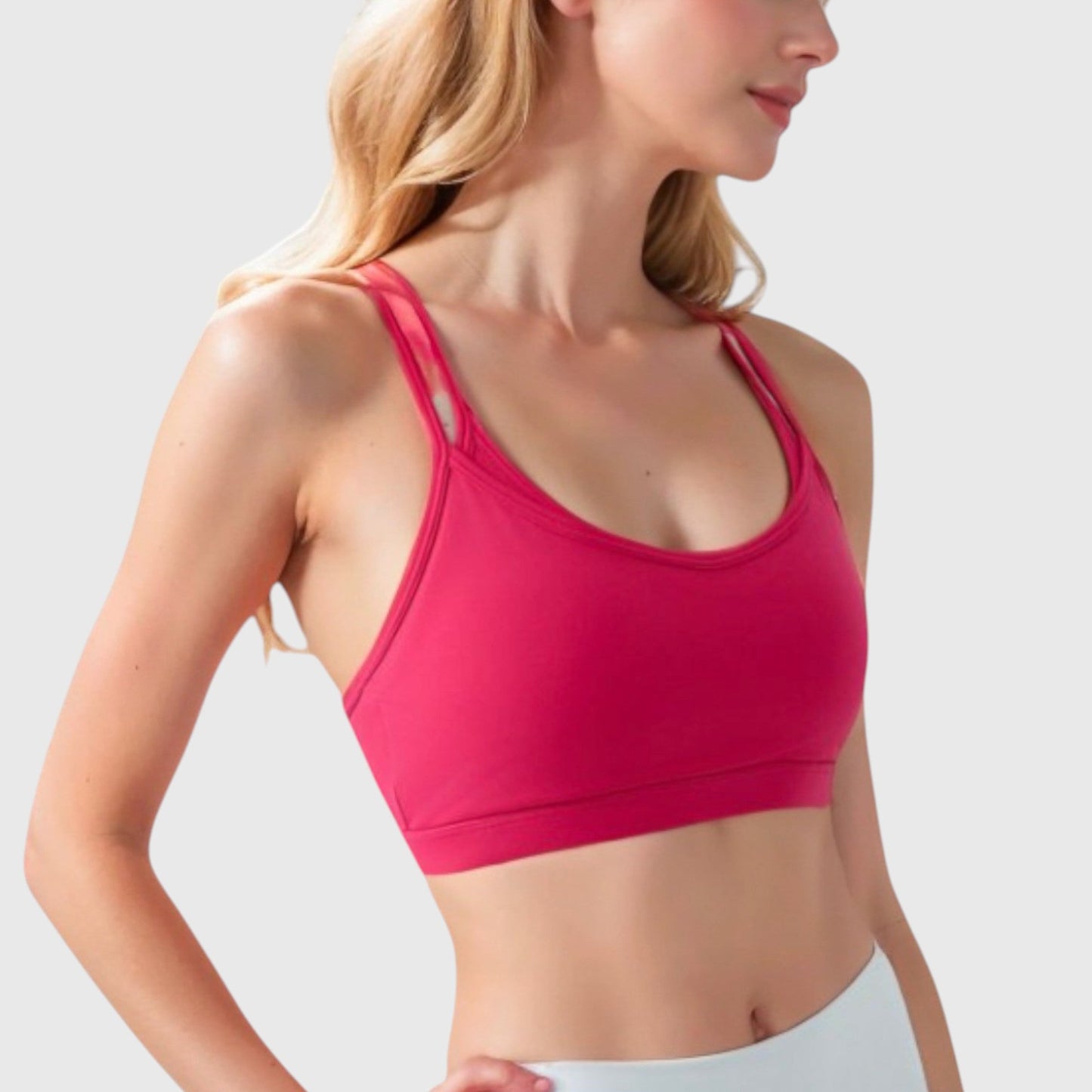 Active Women's Double Strap Scoop Neck Sports Bra