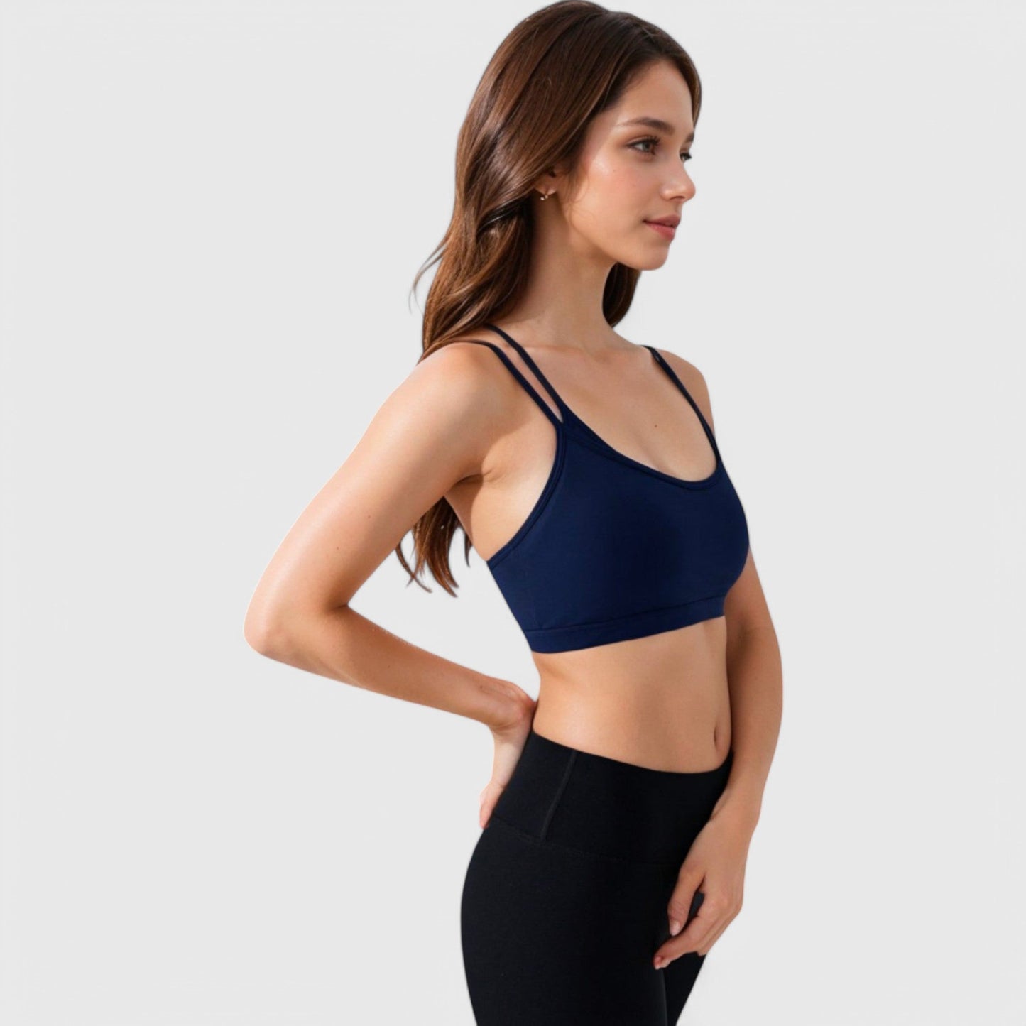 Active Women's Double Strap Scoop Neck Sports Bra