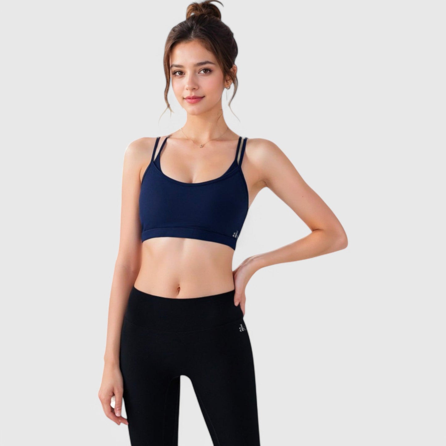 Active Women's Double Strap Scoop Neck Sports Bra