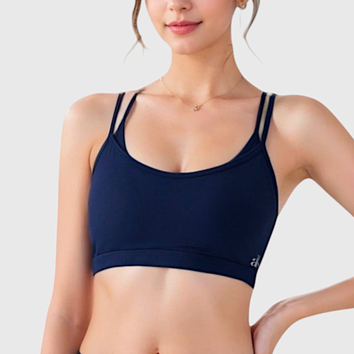 Active Women's Double Strap Scoop Neck Sports Bra