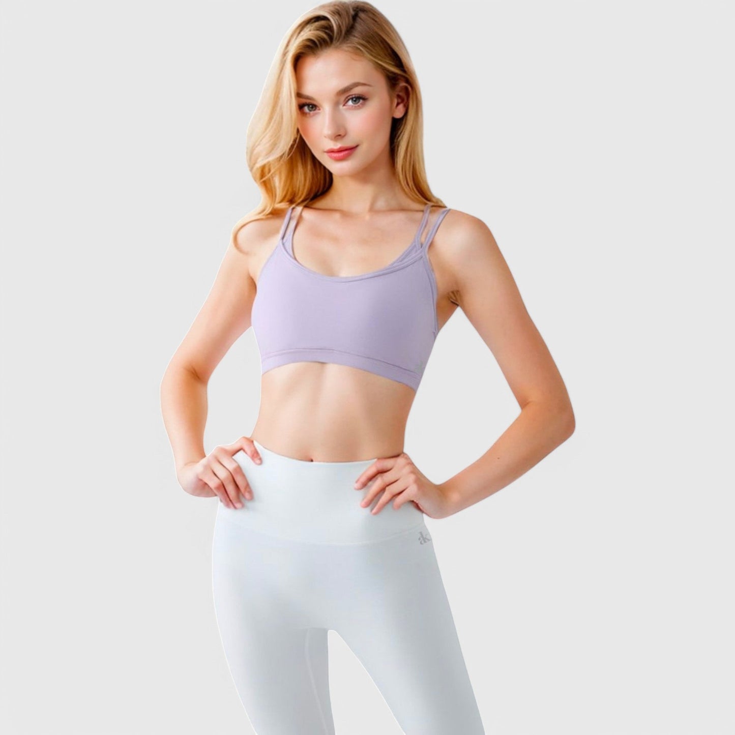 Active Women's Double Strap Scoop Neck Sports Bra