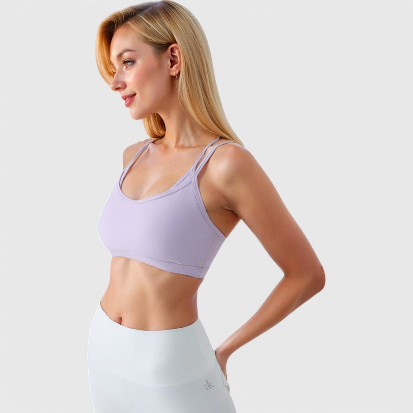 Active Women's Double Strap Scoop Neck Sports Bra