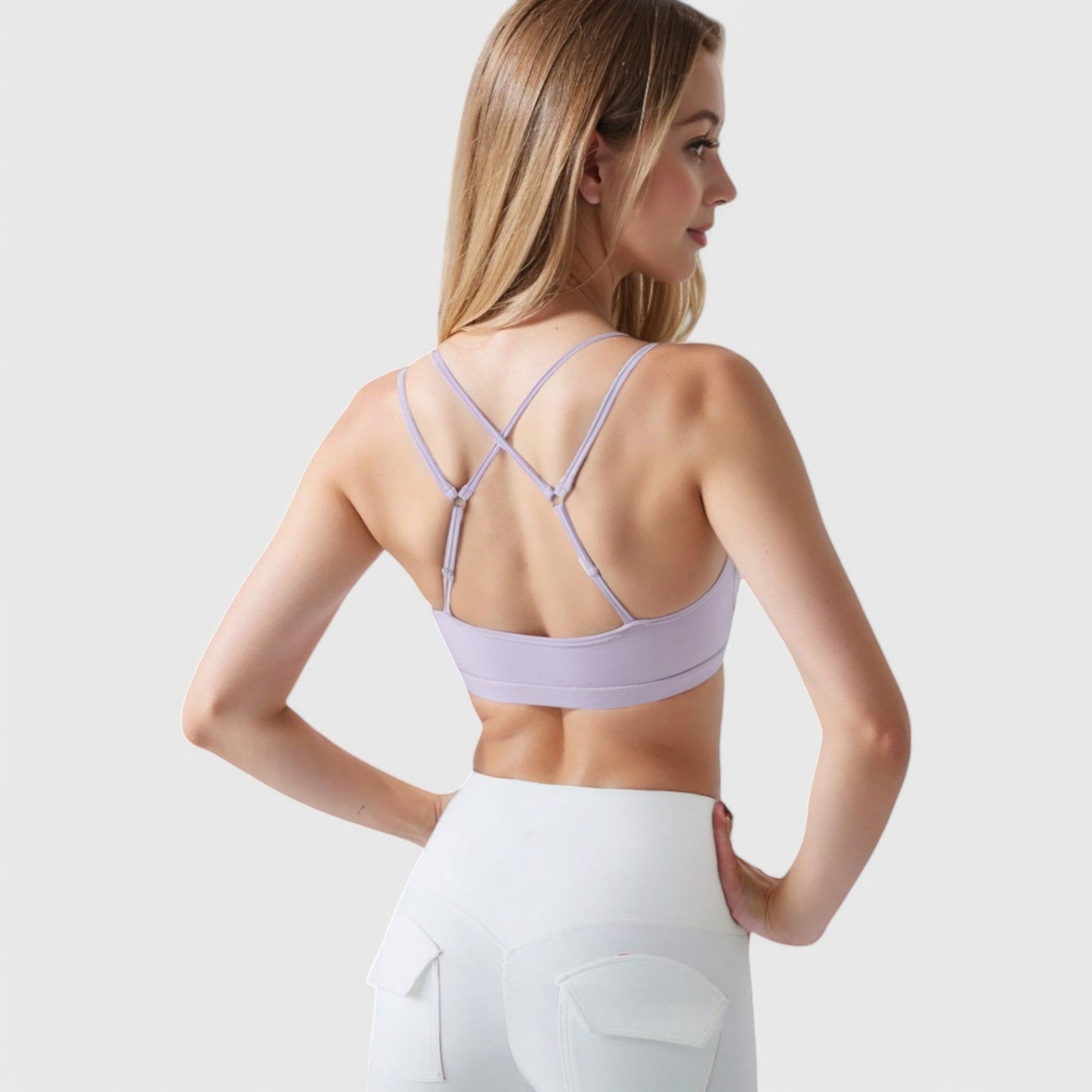 Active Women's Double Strap Scoop Neck Sports Bra