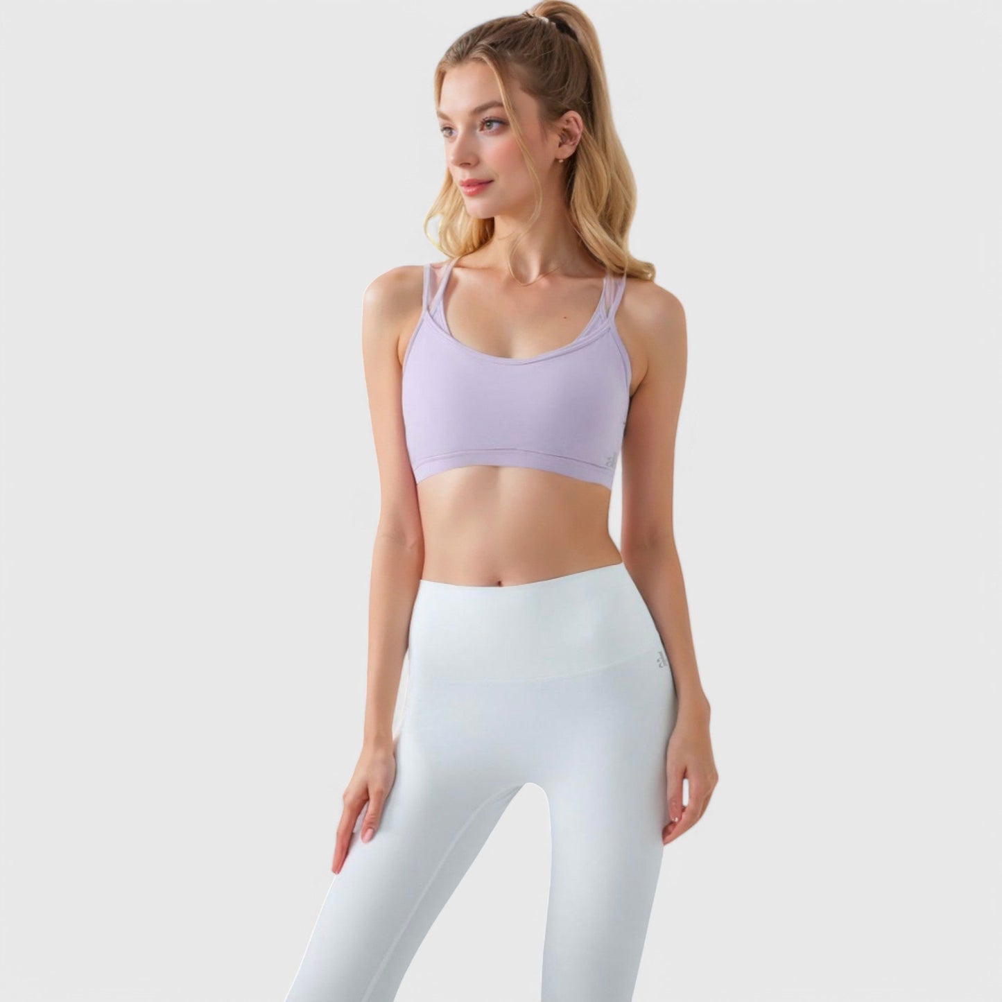 Active Women's Double Strap Scoop Neck Sports Bra