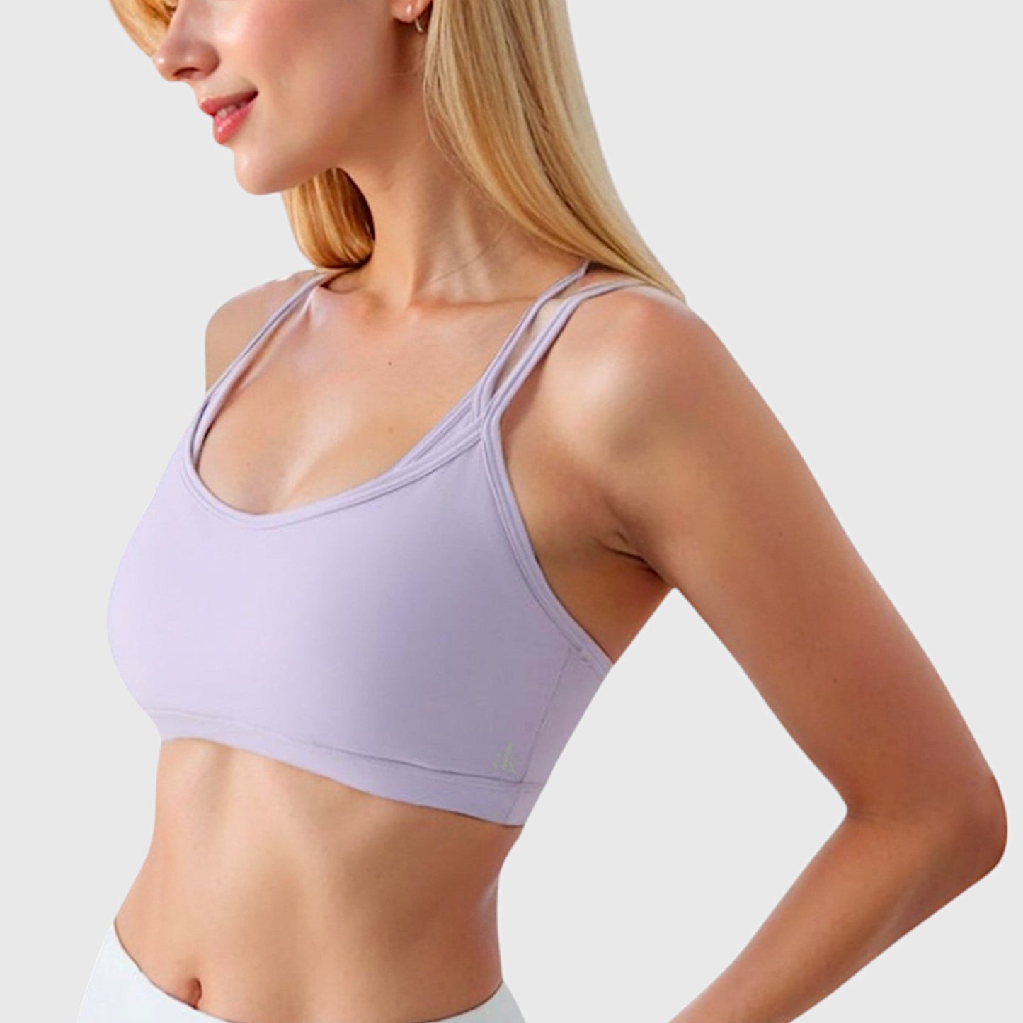 Active Women's Double Strap Scoop Neck Sports Bra