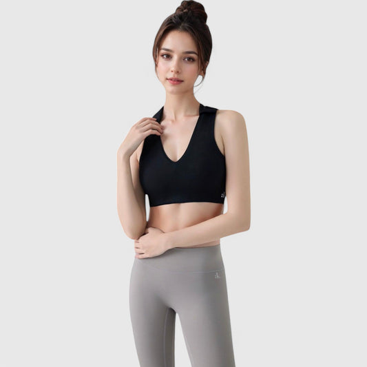 Active Women's Collared V-Neck Athletic Crop Top