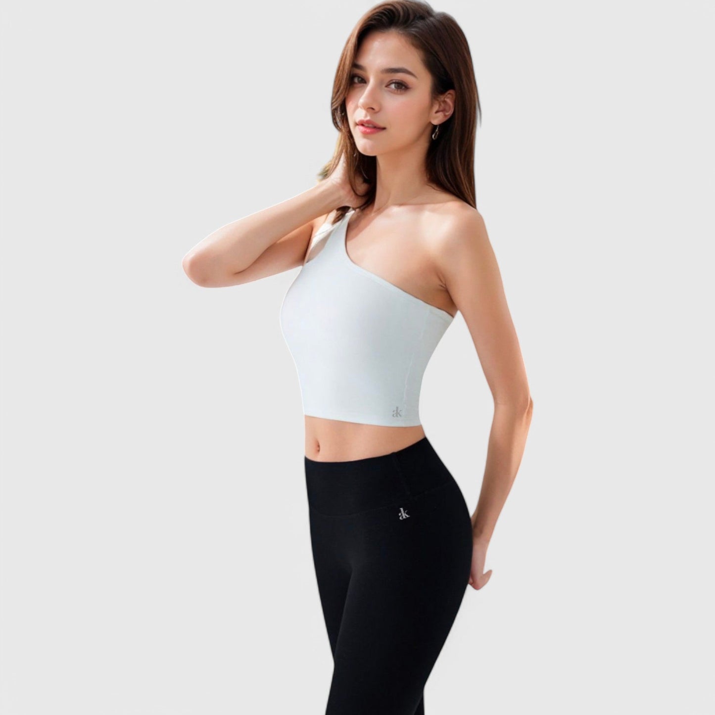 Active Women's One Shoulder Cutout Athletic Crop Top