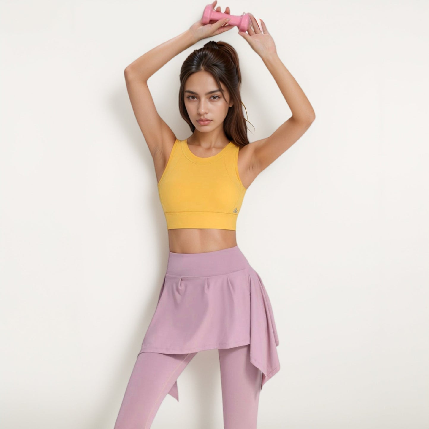 Crisscross Back Sports Bra with Cutout Detail and Adjustable Hook Closure