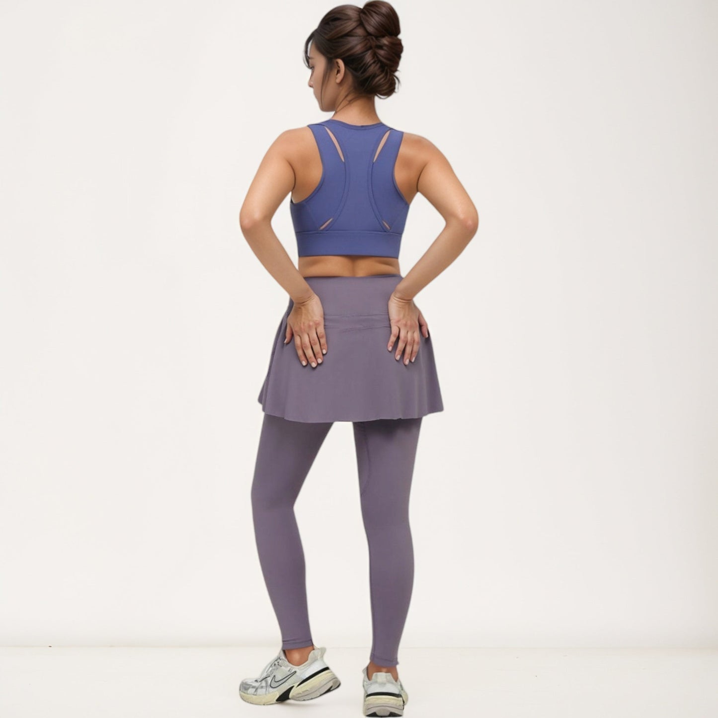 Front Zip Sports Crop Top with Scoop Neck and Wide Straps for Support