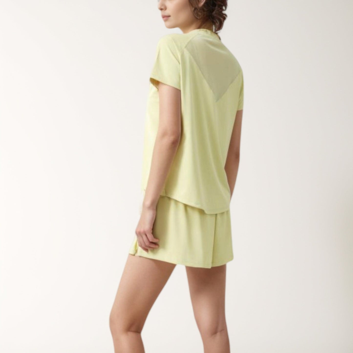 High Waist Athletic Skort with Inner Shorts and Adjustable Drawstring Waistband