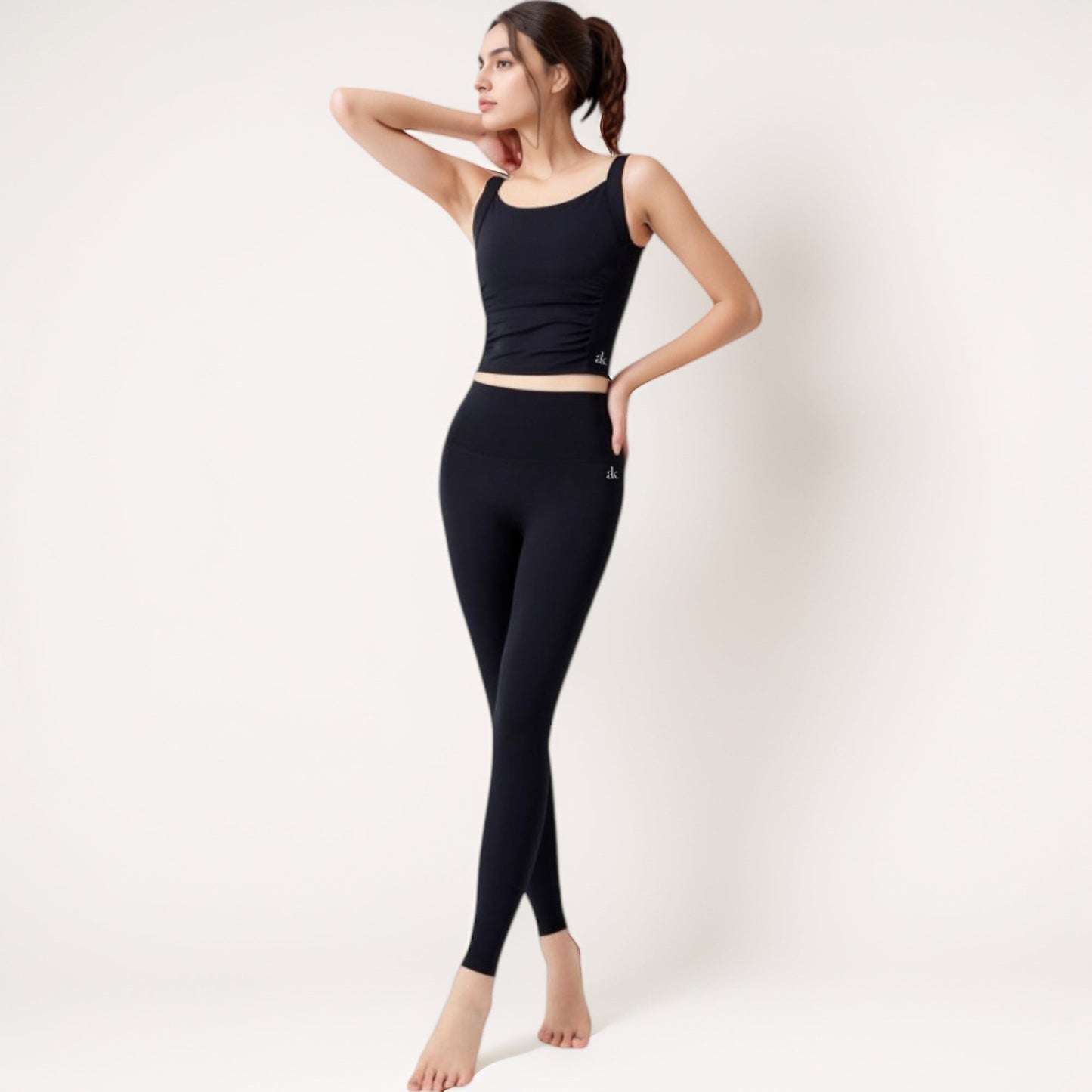 Seamless Full-Length Leggings with High Waistband for Streamlined Comfort and Everyday Stretch Fit