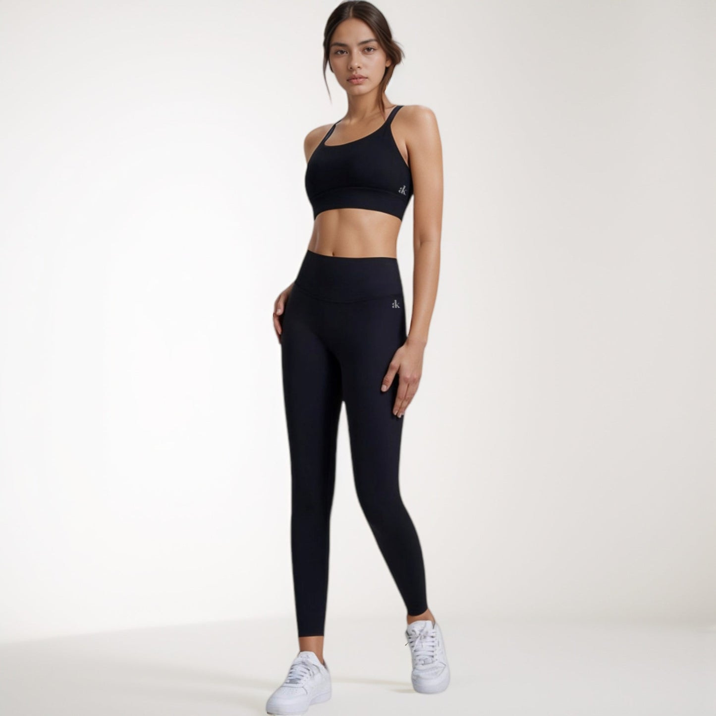 Strappy Sports Bra with Scoop Neckline and Double Strap Detail for Flexible Low to Medium Impact Support