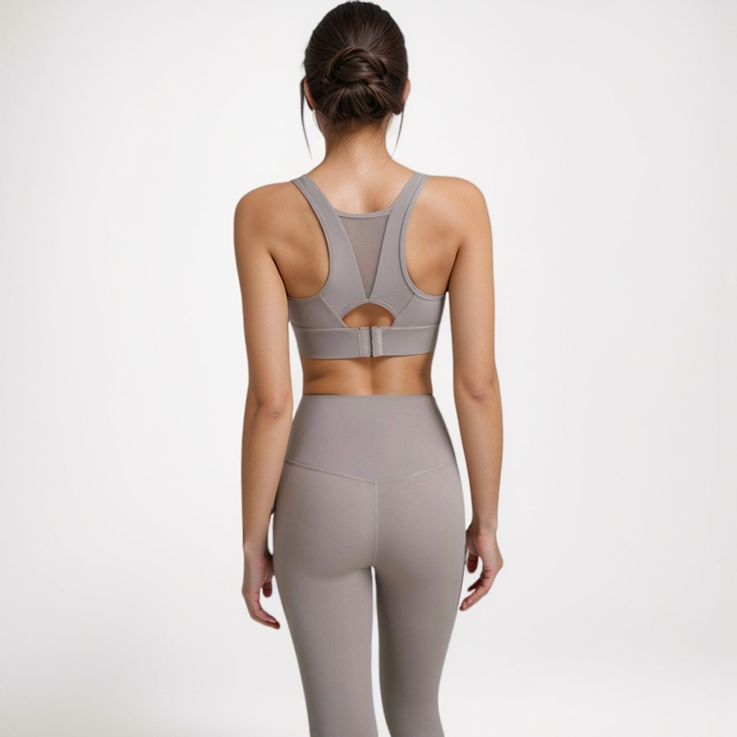 Scoop Neck Sports Bra with Wide Shoulder Straps and Elastic Band for Low to Medium Support