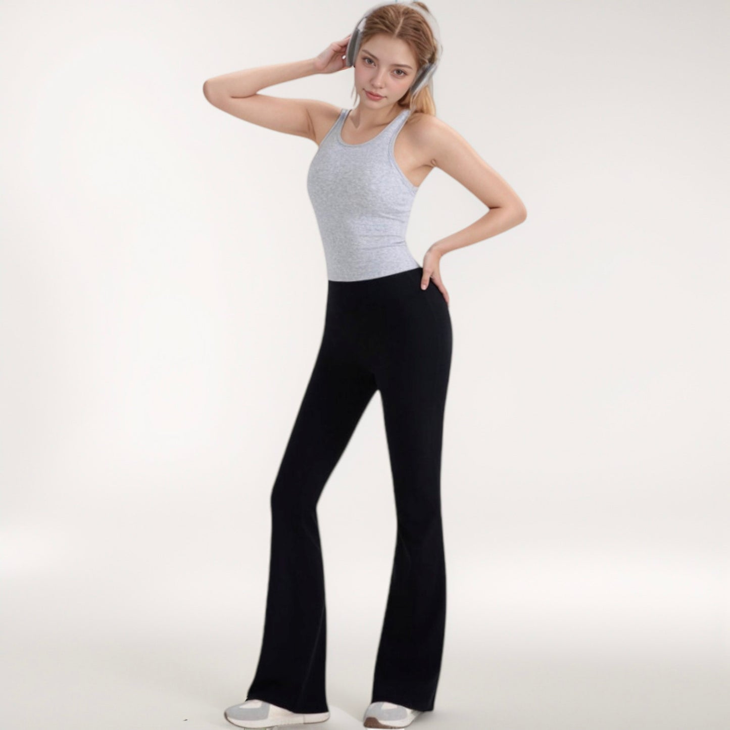 Women's Ribbed Black High Neck Crop Tank Top for Active and Casual Wear