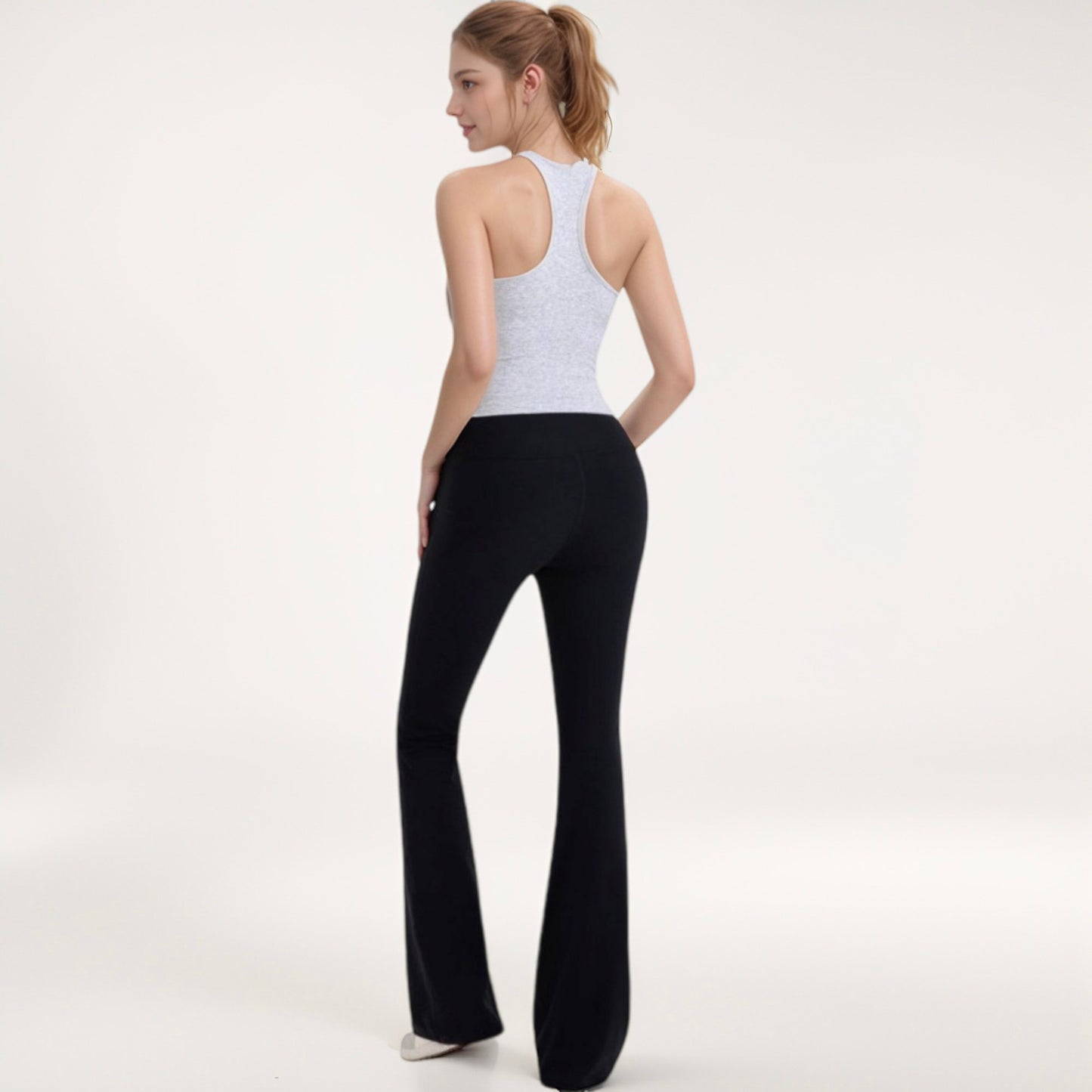 Women's Ribbed Black High Neck Crop Tank Top for Active and Casual Wear