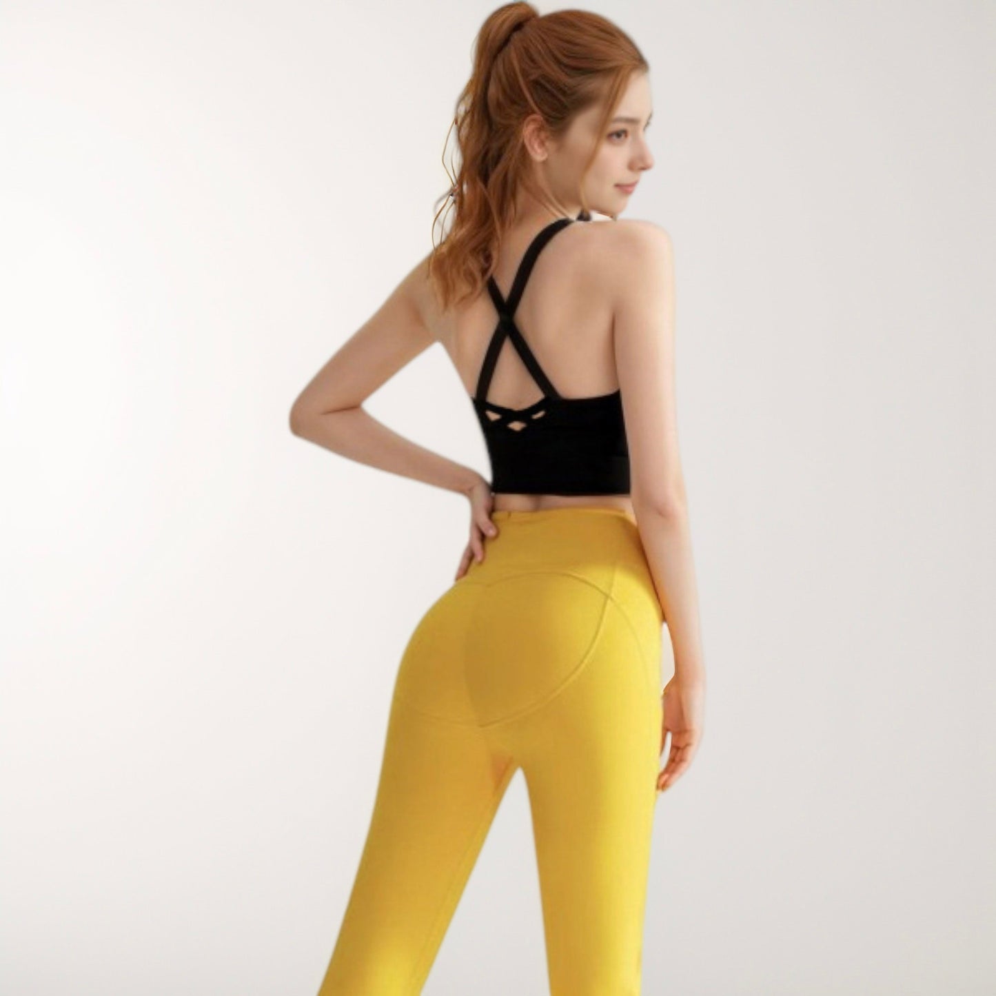 Women's Crisscross Back Sports Bra with Wide Elastic Band and Supportive Straps for Activewear