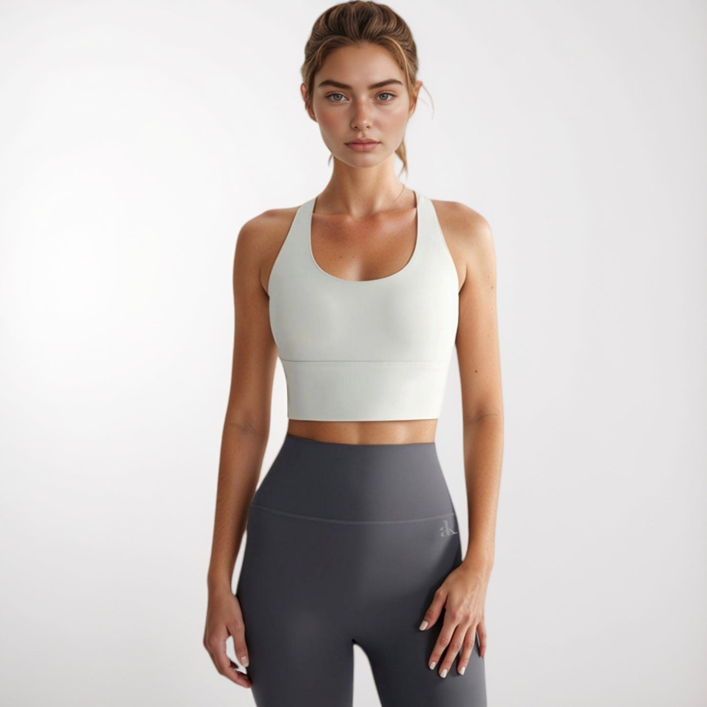 Women's Crisscross Back Sports Bra with Wide Elastic Band and Supportive Straps for Activewear