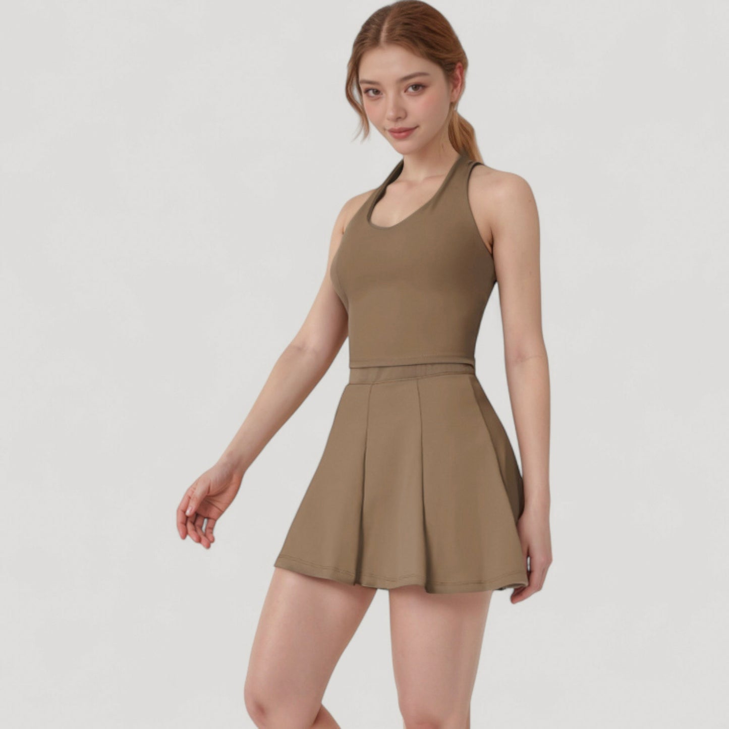 Active Skort with Inner Shorts and Side Pockets for Movement and Storage - Small, Blue