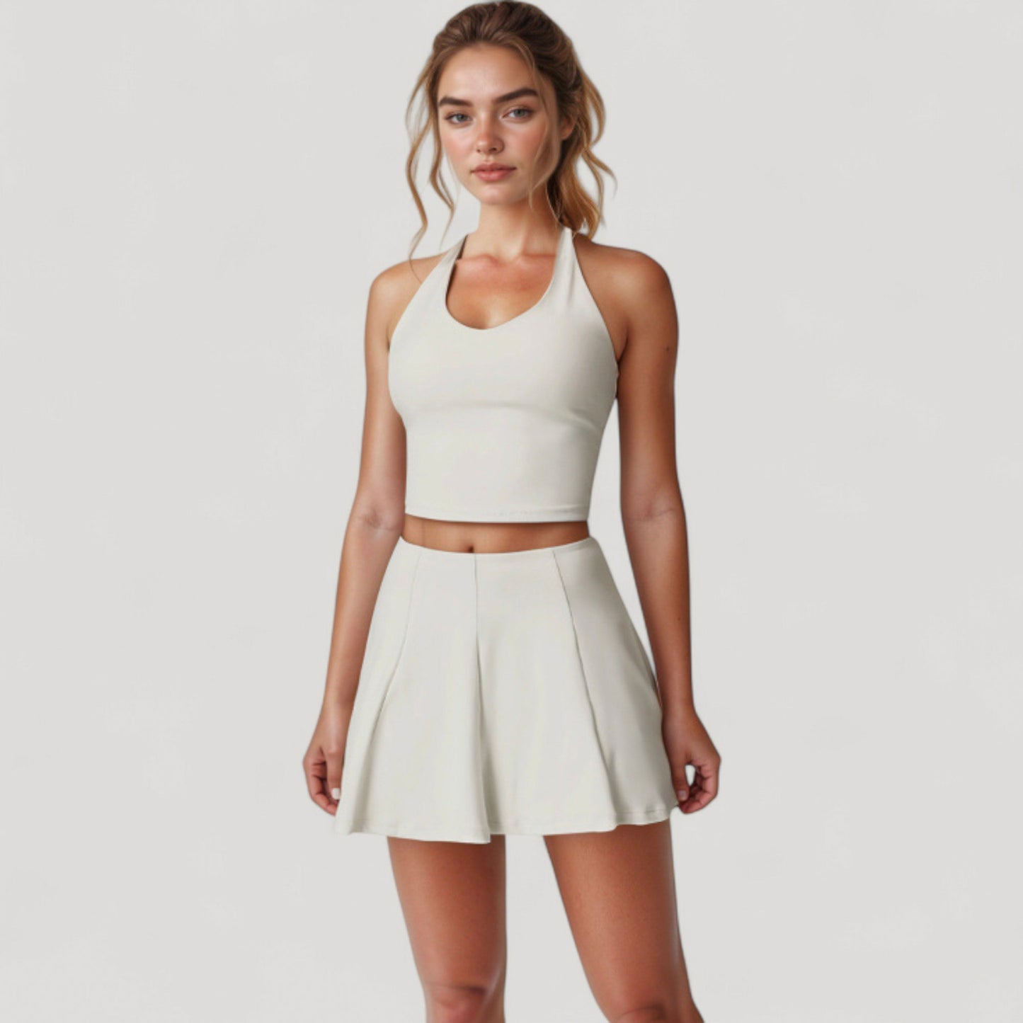Active Skort with Inner Shorts and Side Pockets for Movement and Storage - Small, Blue