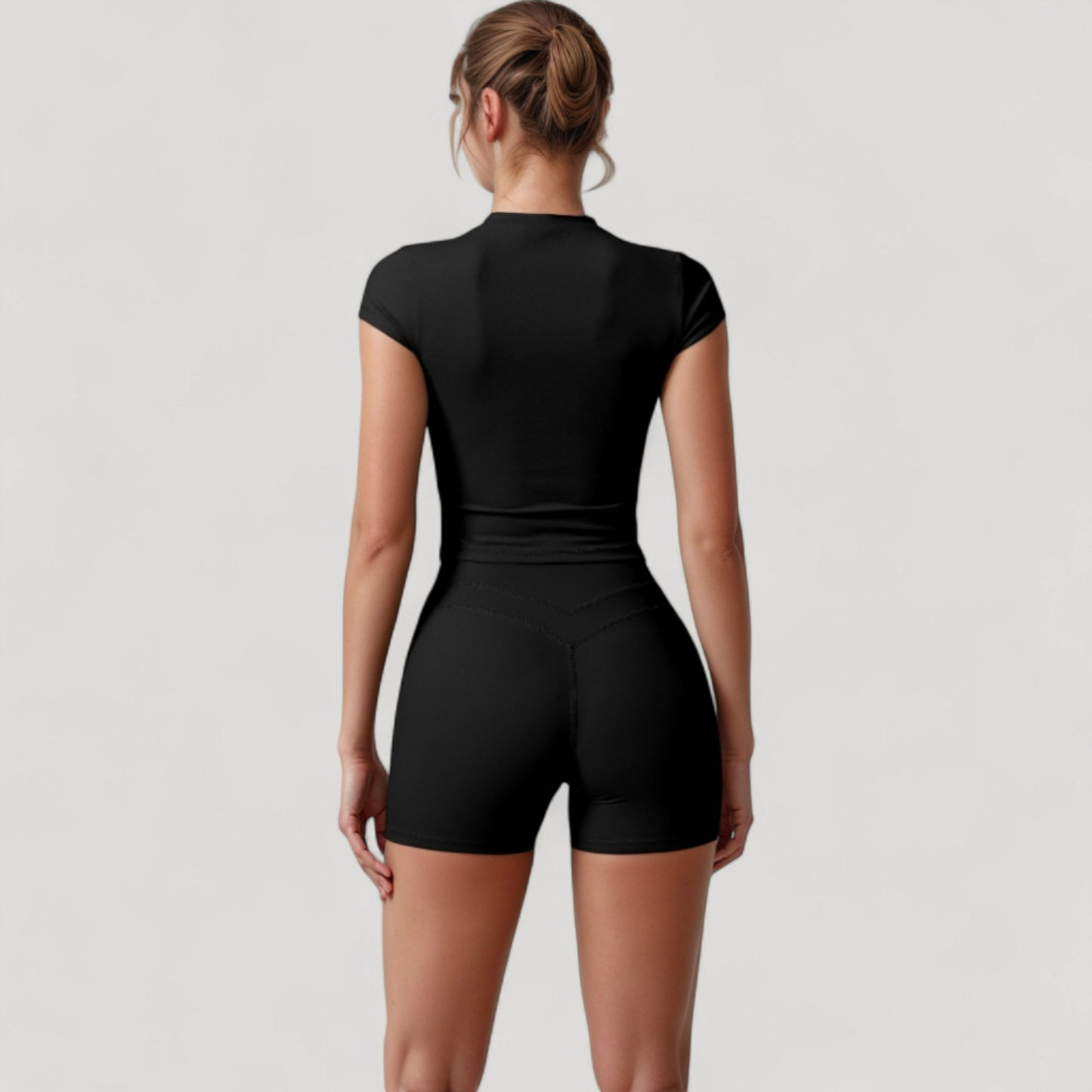 High Waist Seamless Biker Shorts with Wide Waistband and Stretch Fit for Active Comfort - Small, Fuchsia